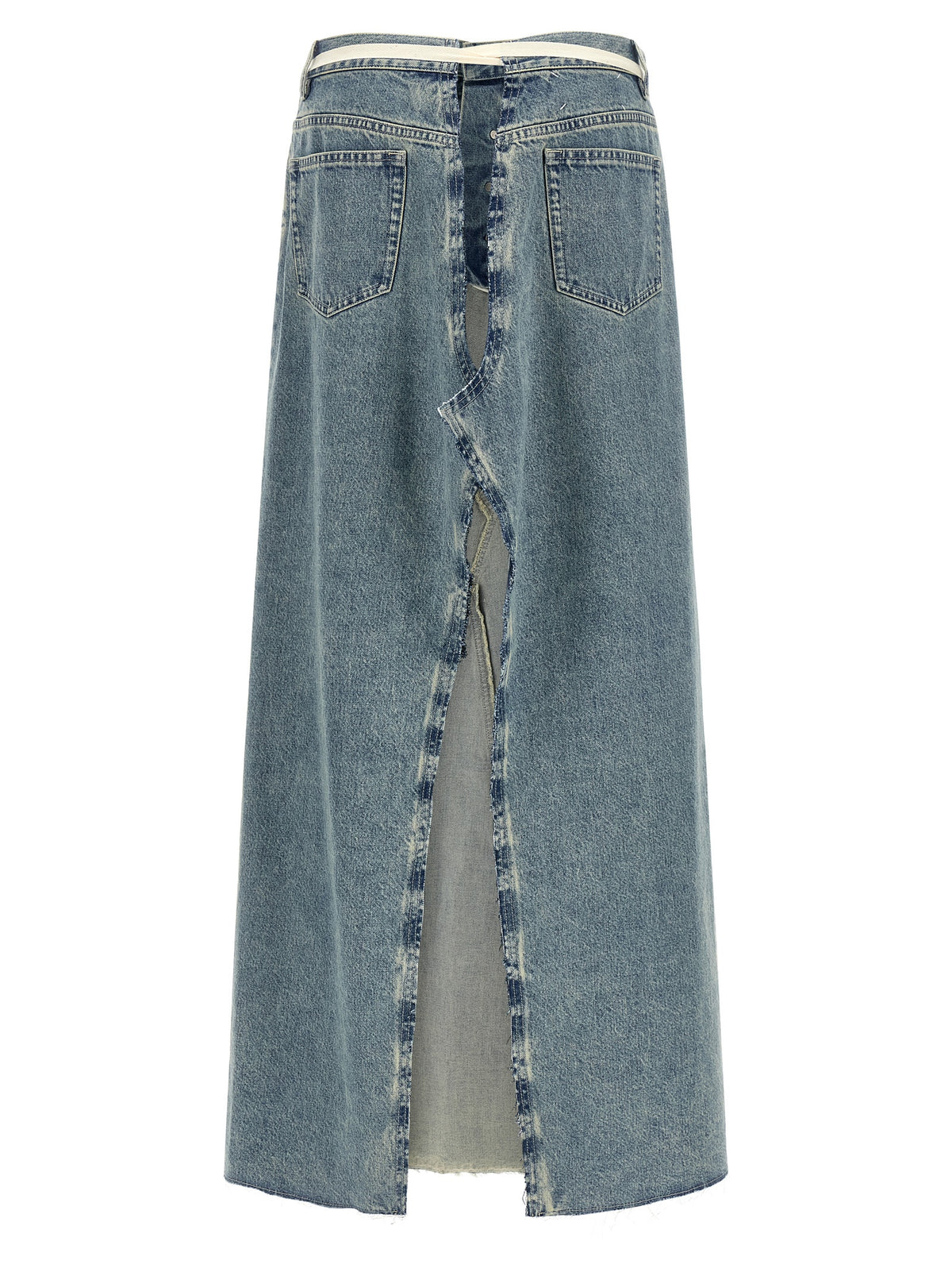 Discover the Maison Margiela Blue Cotton Mini Skirt, a luxurious blend of Italian craftsmanship and modern elegance, perfect for the discerning fashion connoisseur.