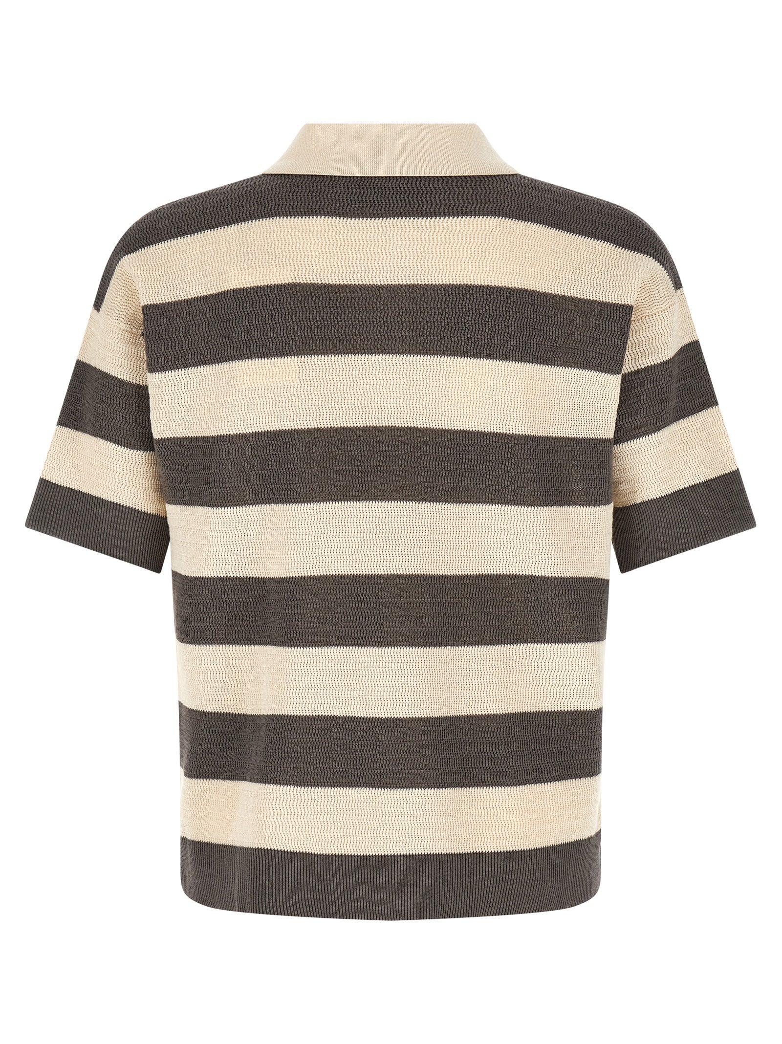 Ami Paris Gray Cotton Polo Shirt