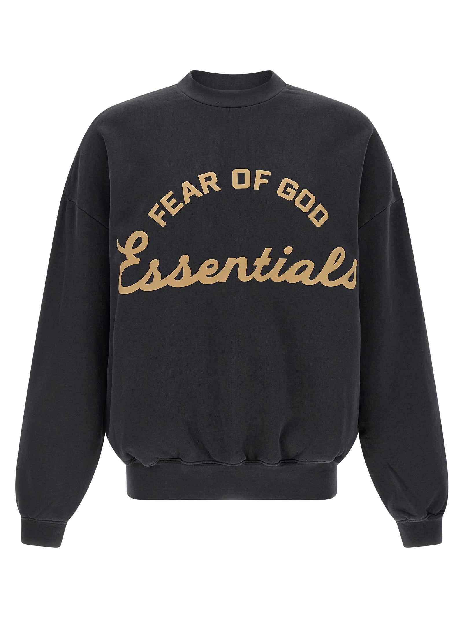 FEAR OF GOD ESSENTIAL Black Cotton Sweatshirt