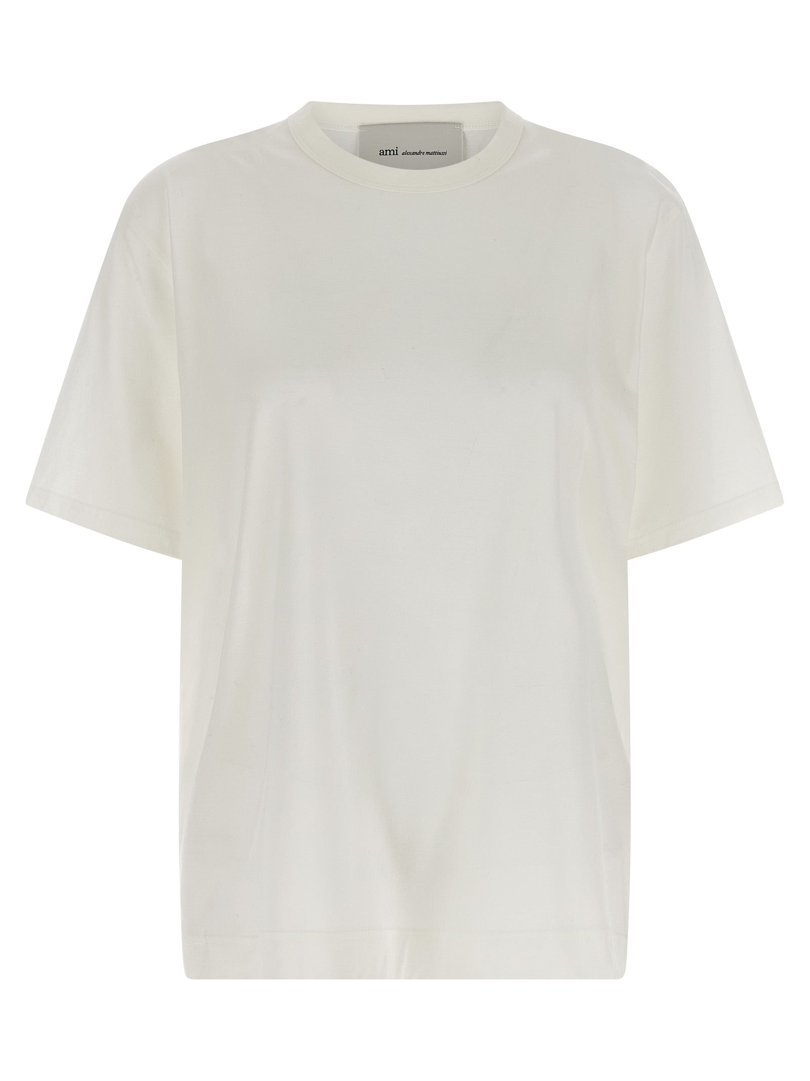 Discover the AMI PARIS White Cotton T-Shirt, a blend of sophistication and comfort, perfect for those who embrace bold elegance in every moment.