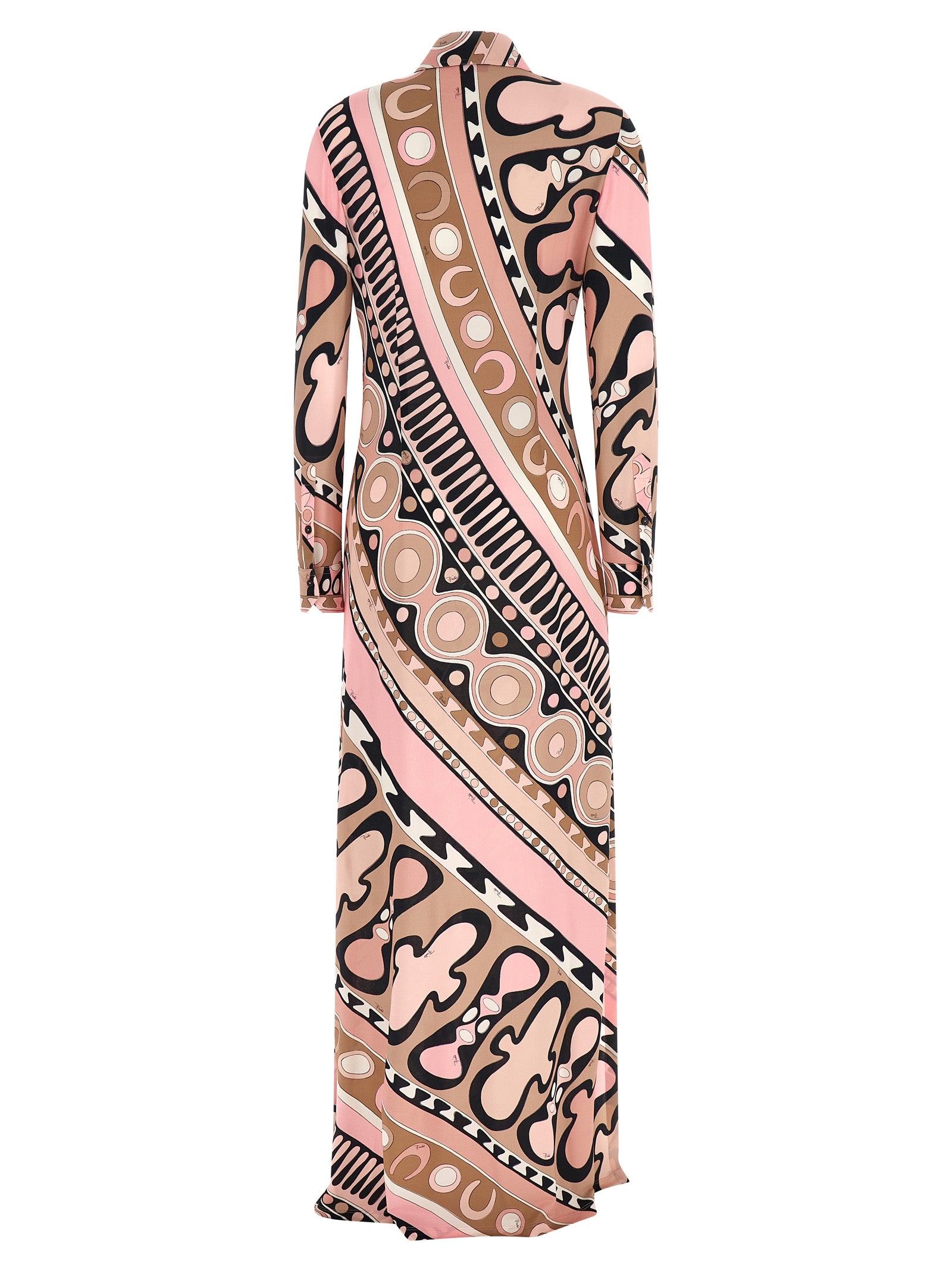 Discover the Emilio Pucci Multicolor Viscose Long Dress, a masterpiece of Italian elegance, featuring the iconic ‘Soleil’ print in luxurious viscose jersey.