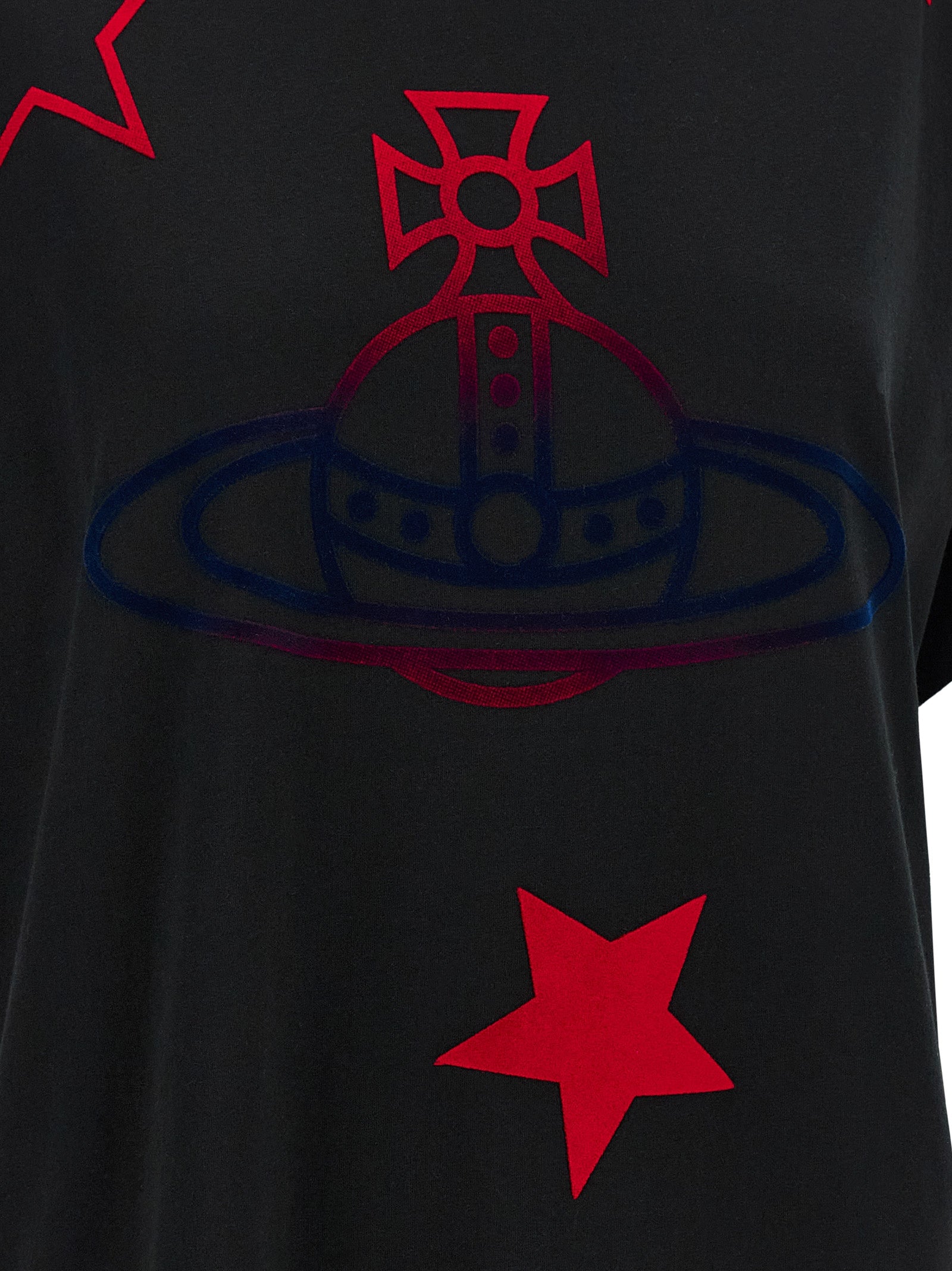 Discover the Vivienne Westwood Black Cotton T-Shirt, a blend of bold artistry and timeless elegance, perfect for those who embrace luxury and individuality.