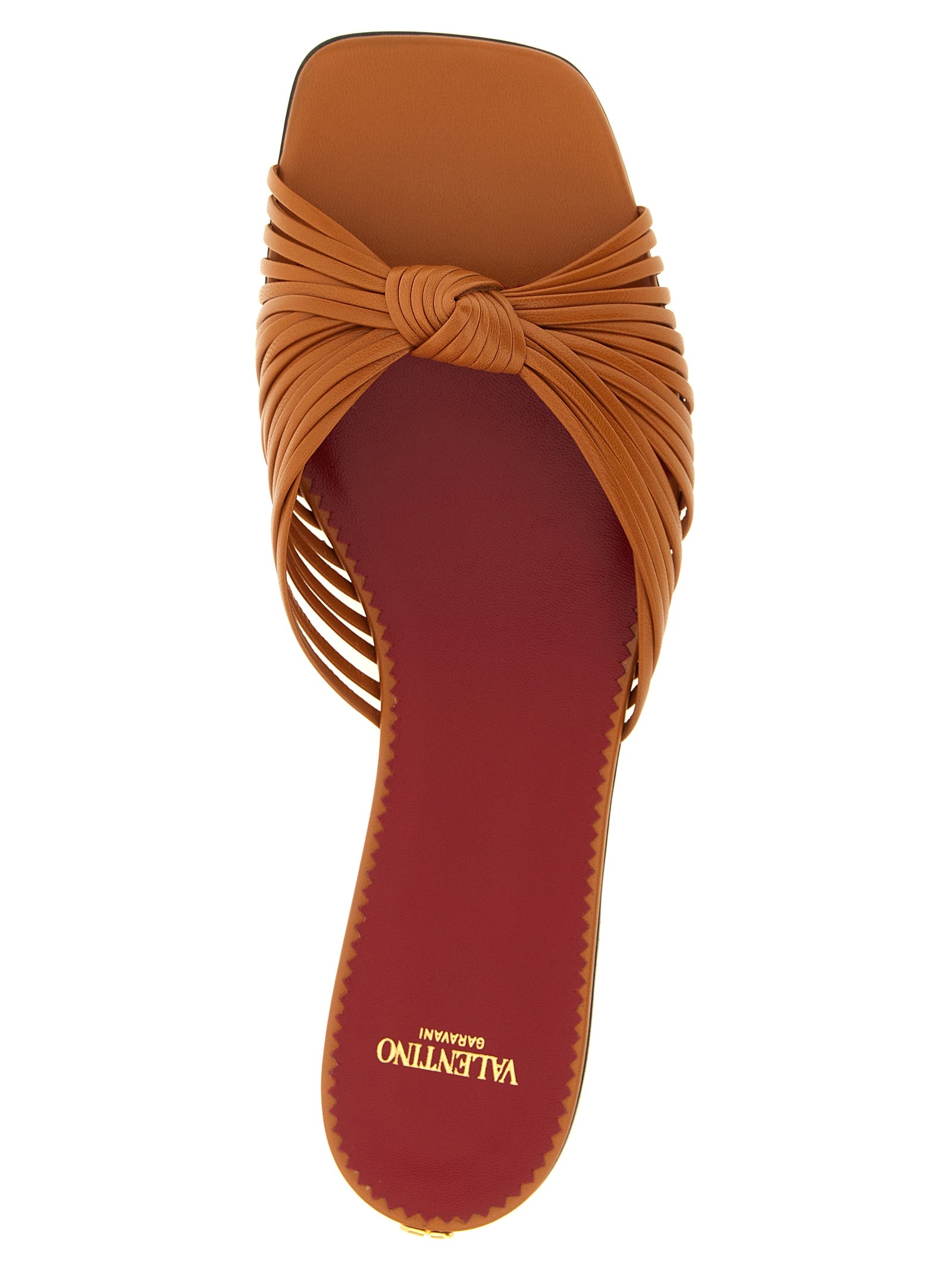 Valentino Garavani Brown Goatskin Slides - Luxury Footwear Redefined