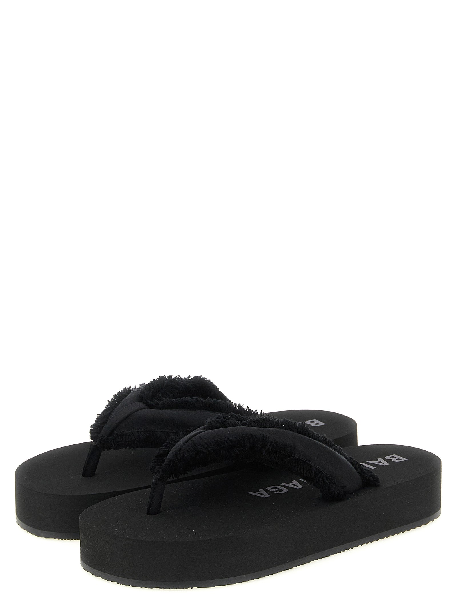 Balenciaga Black Viscose Slides - Exquisite Luxury Footwear