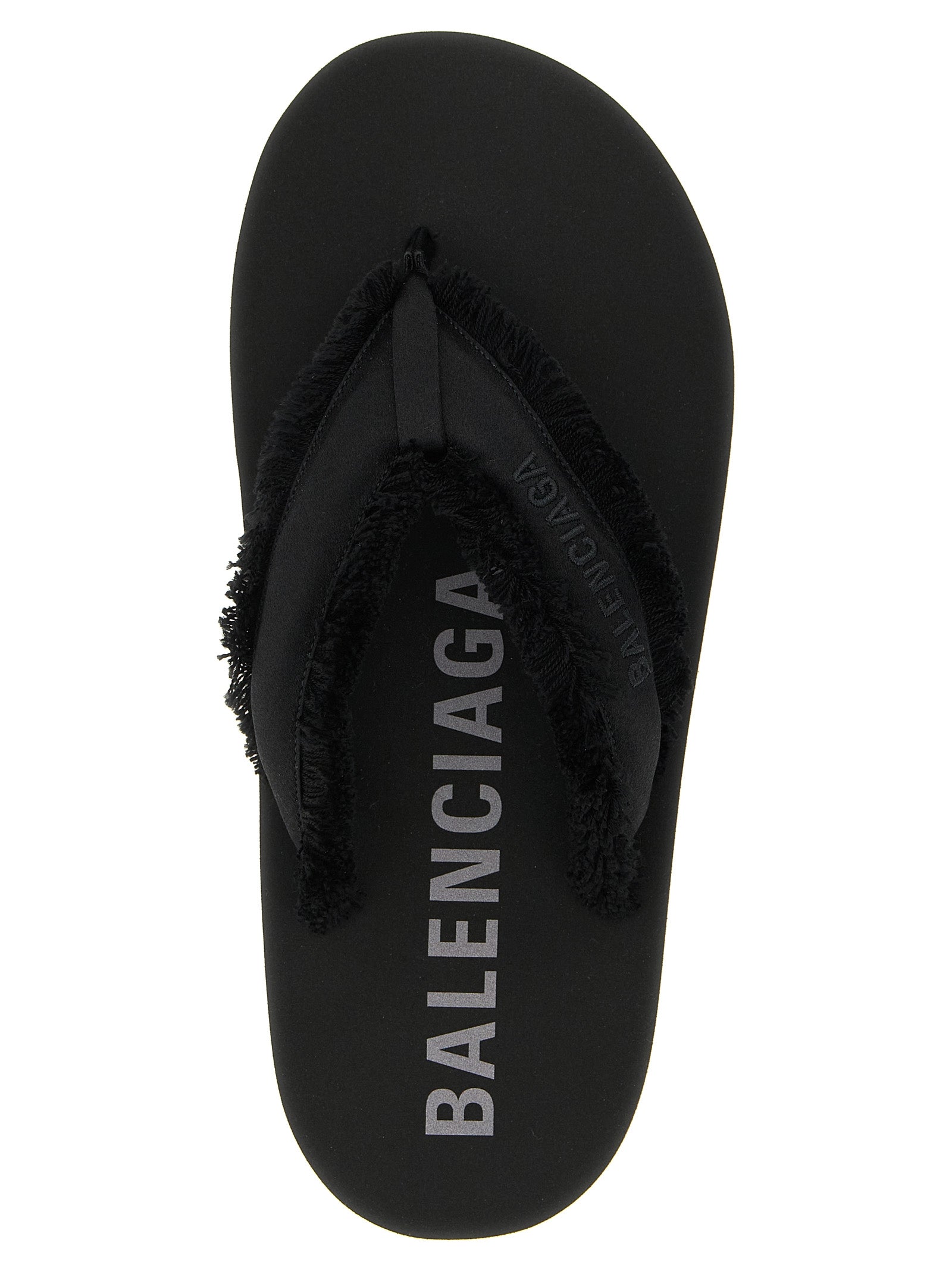 Balenciaga Black Viscose Slides - Luxurious Comfort Redefined