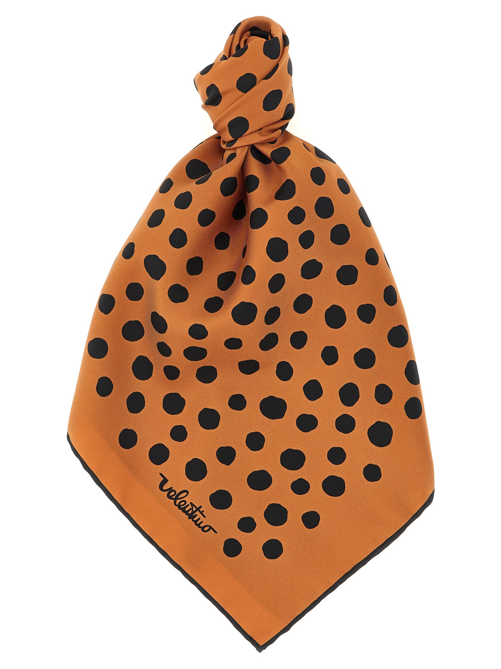 Valentino Garavani Brown Silk Scarf - Timeless Luxury Accessory