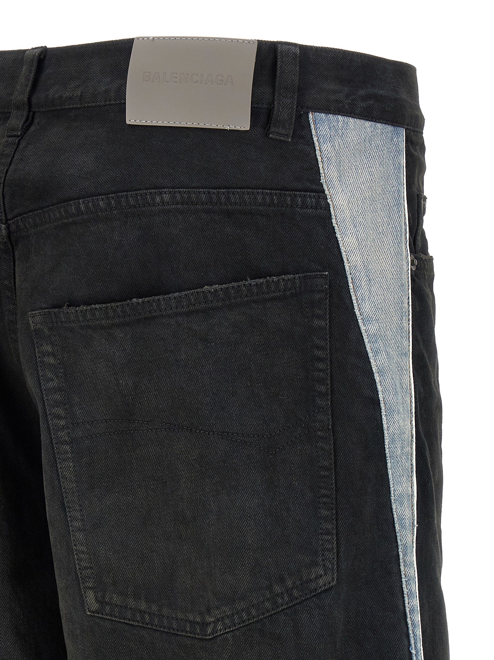 Balenciaga Black Cotton Flared Jeans