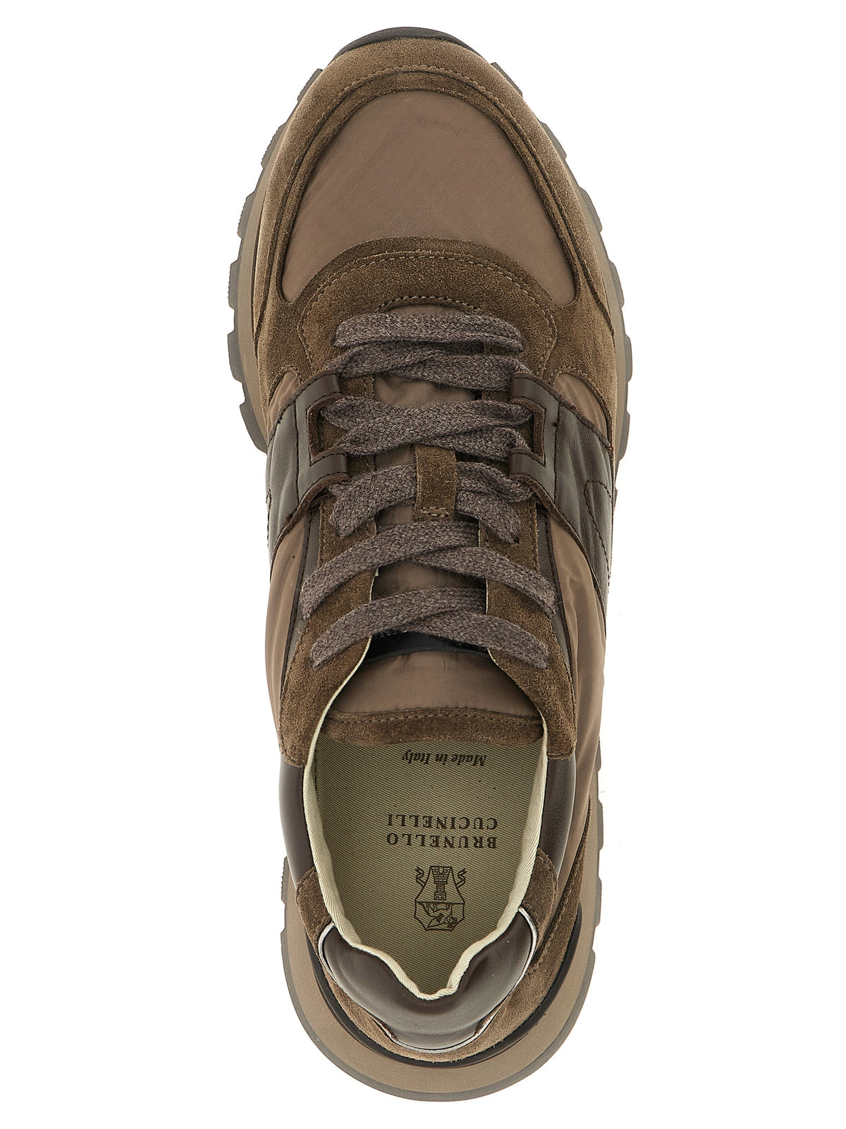 Step into the realm of luxury with Brunello Cucinelli's Bicolor Calfskin Athletic Sneakers, where exquisite Italian craftsmanship meets modern elegance for the discerning individual.