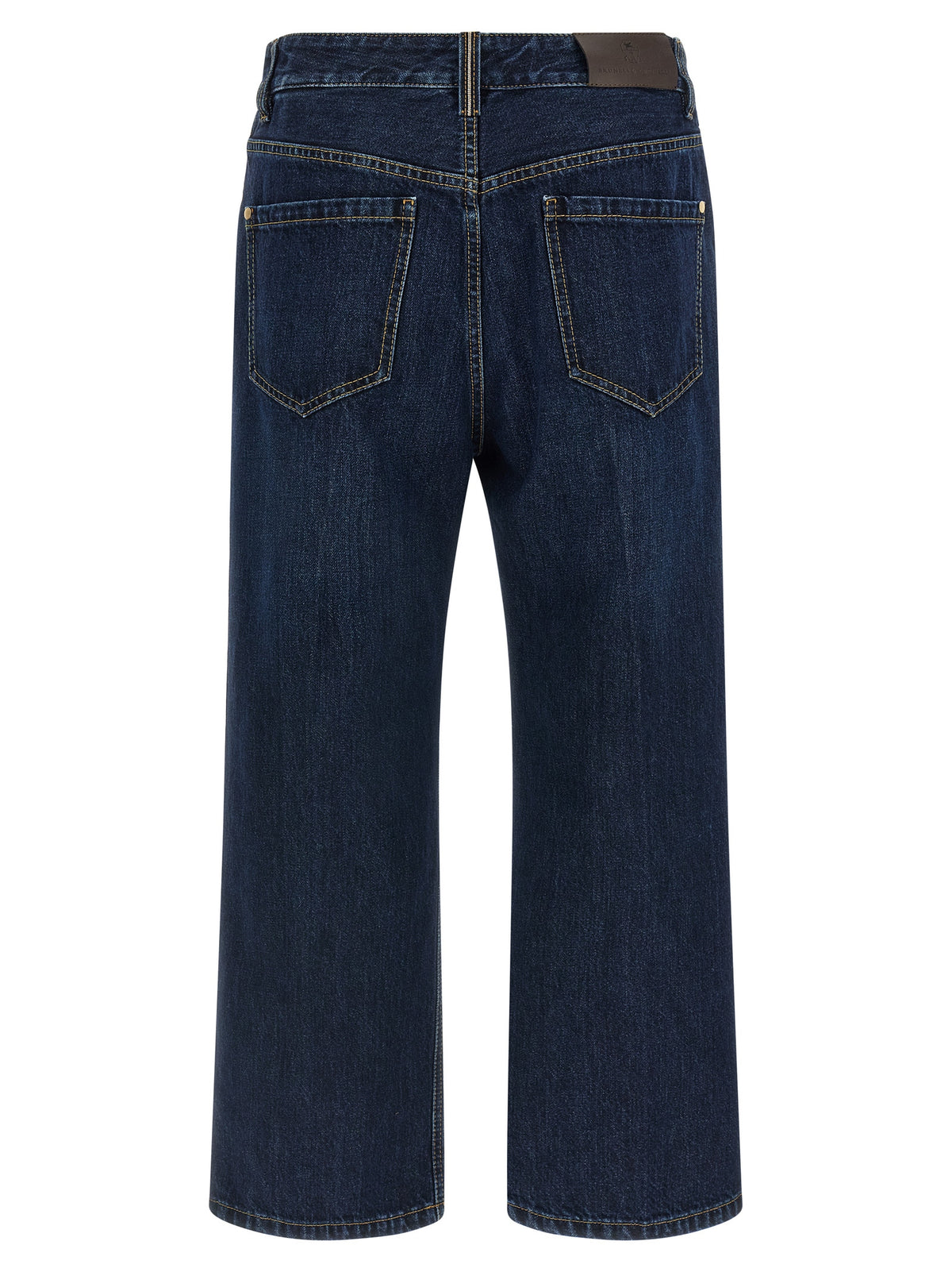 Brunello Cucinelli Blue Cotton Cropped Jeans - Timeless Elegance