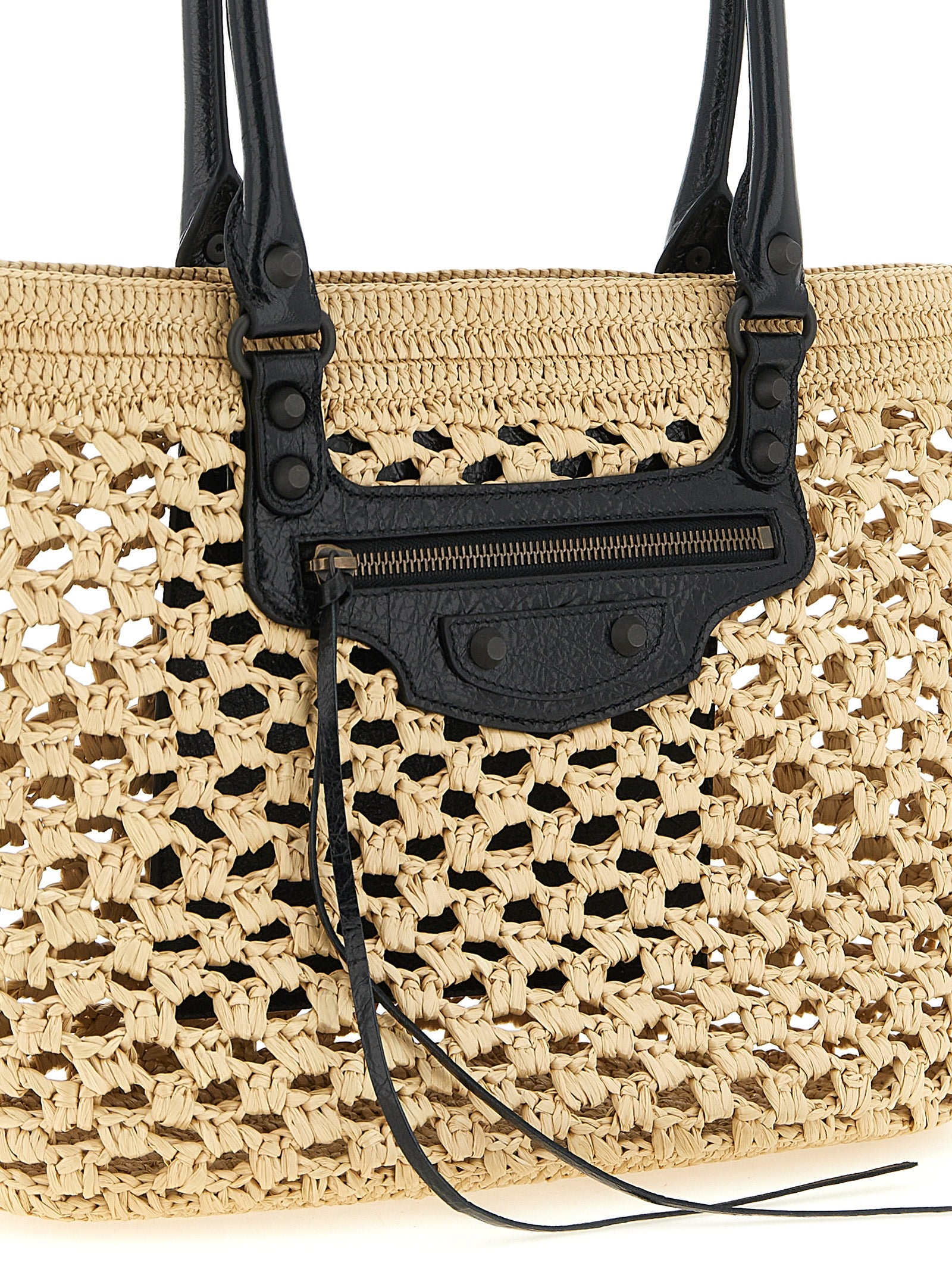 Balenciaga Beige Viscose Shoulder Bag - Timeless Luxury Elegance