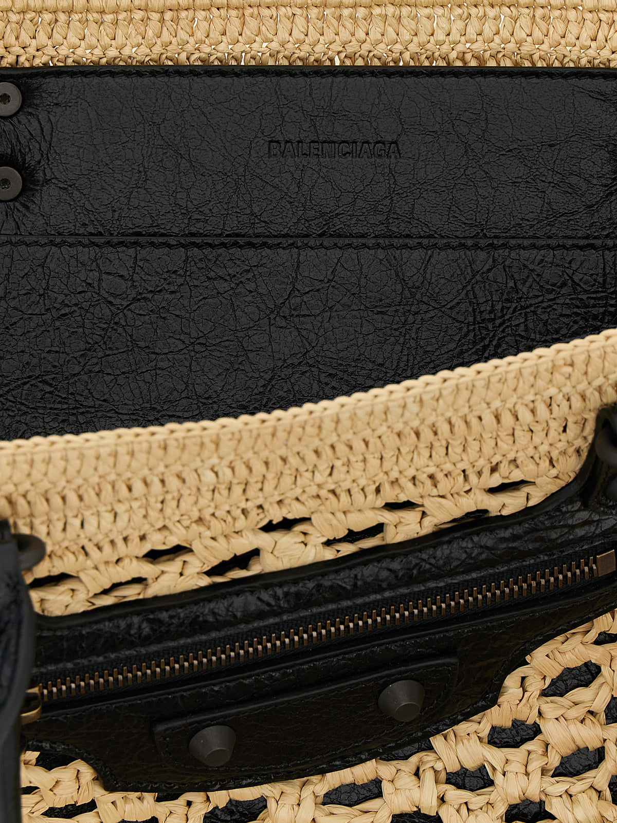 Balenciaga Beige Viscose Shoulder Bag - Timeless Luxury Elegance