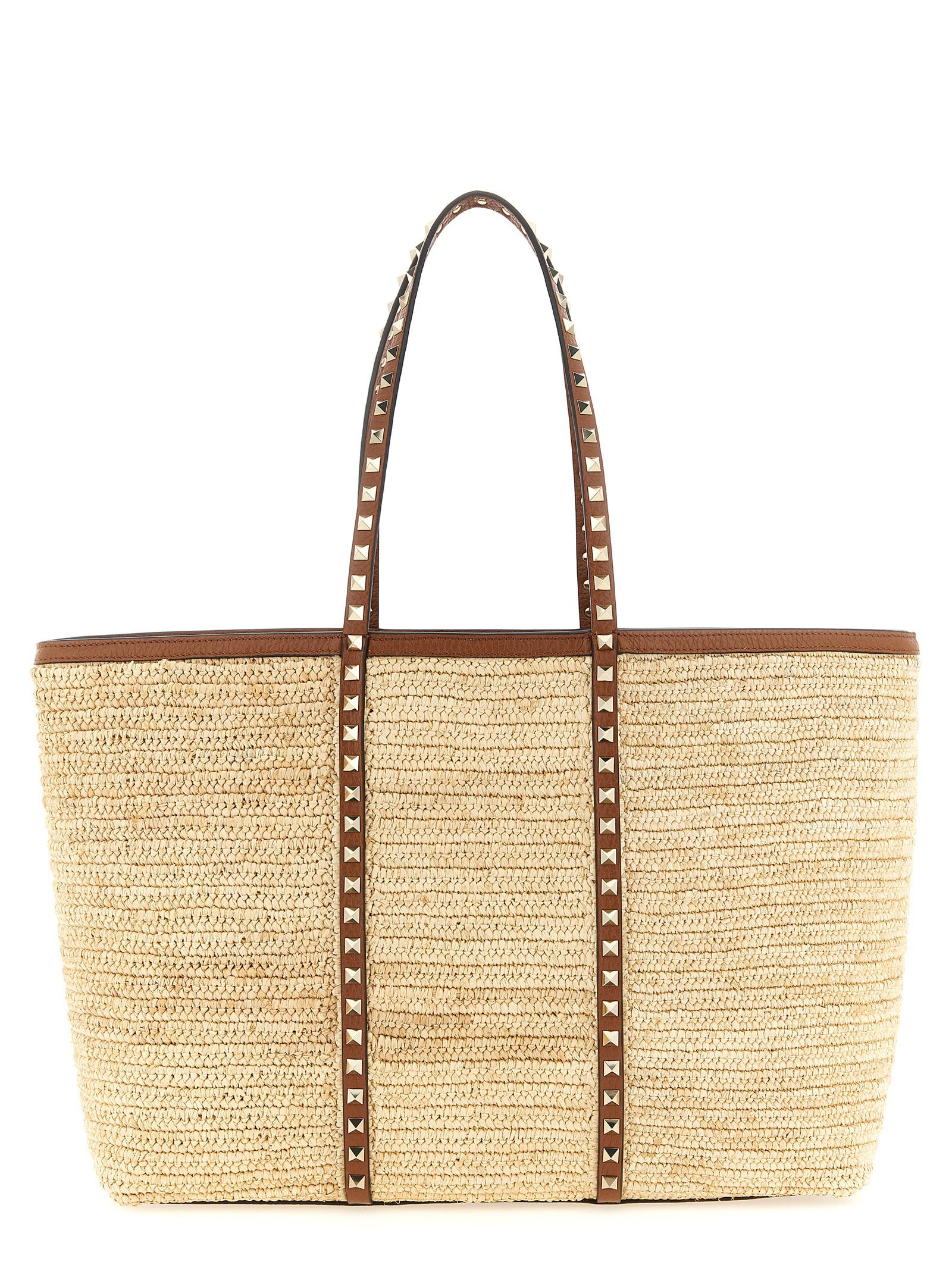 Valentino Garavani Beige Straw Tote Bag – Timeless Luxury Elegance