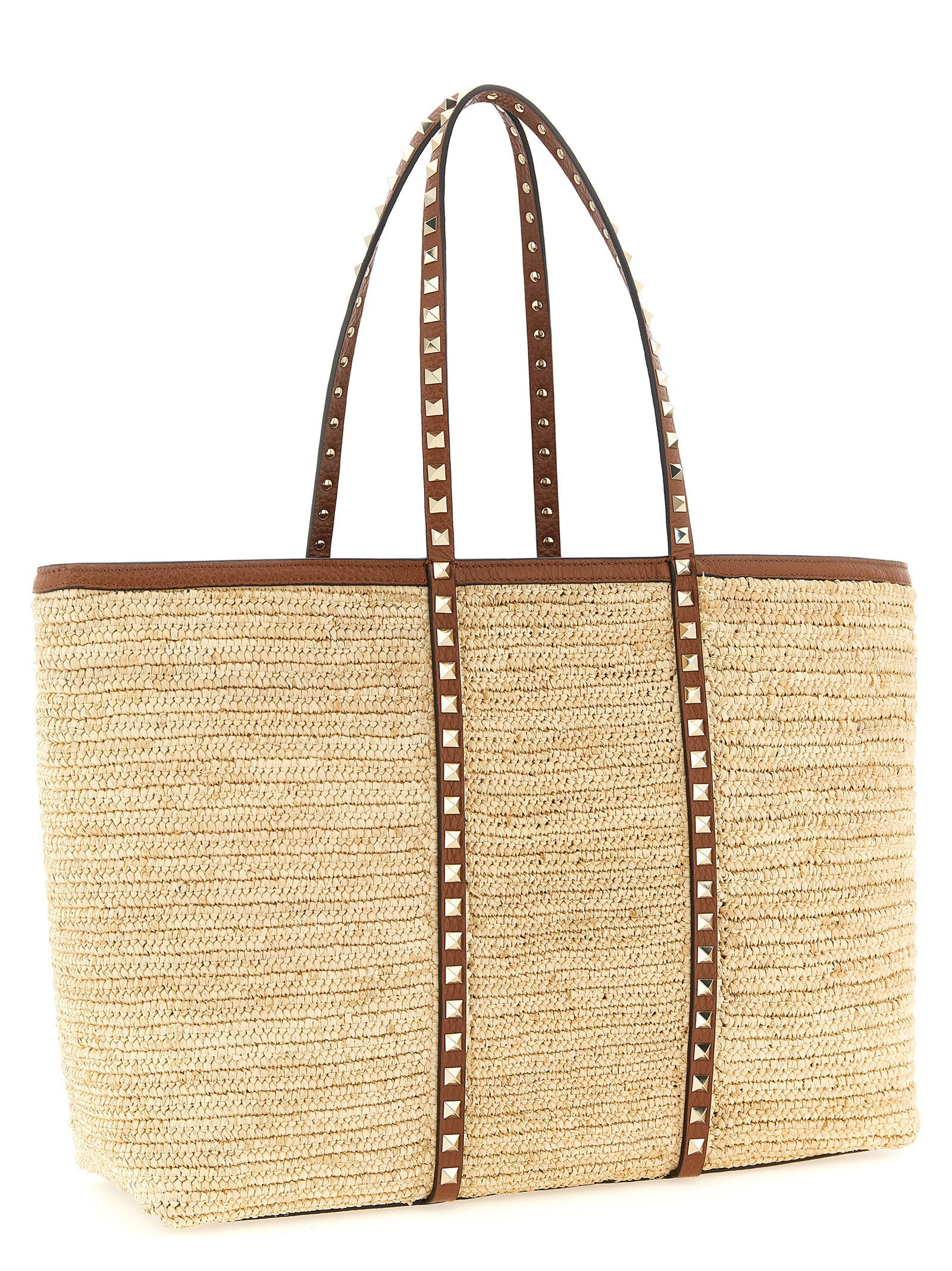 Valentino Garavani Beige Straw Tote Bag - Timeless Luxury Elegance