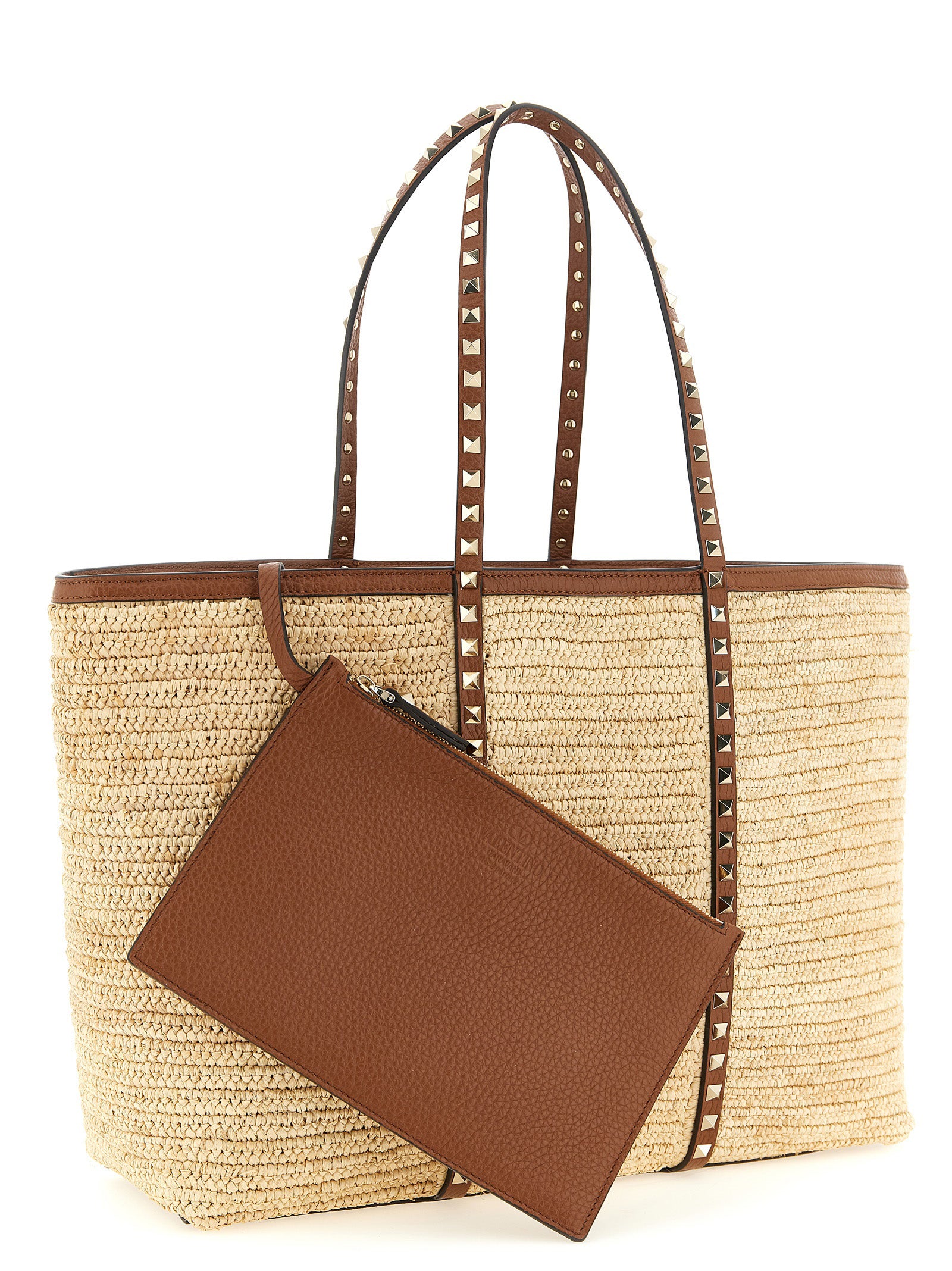Valentino Garavani Beige Straw Tote Bag - Timeless Luxury Elegance
