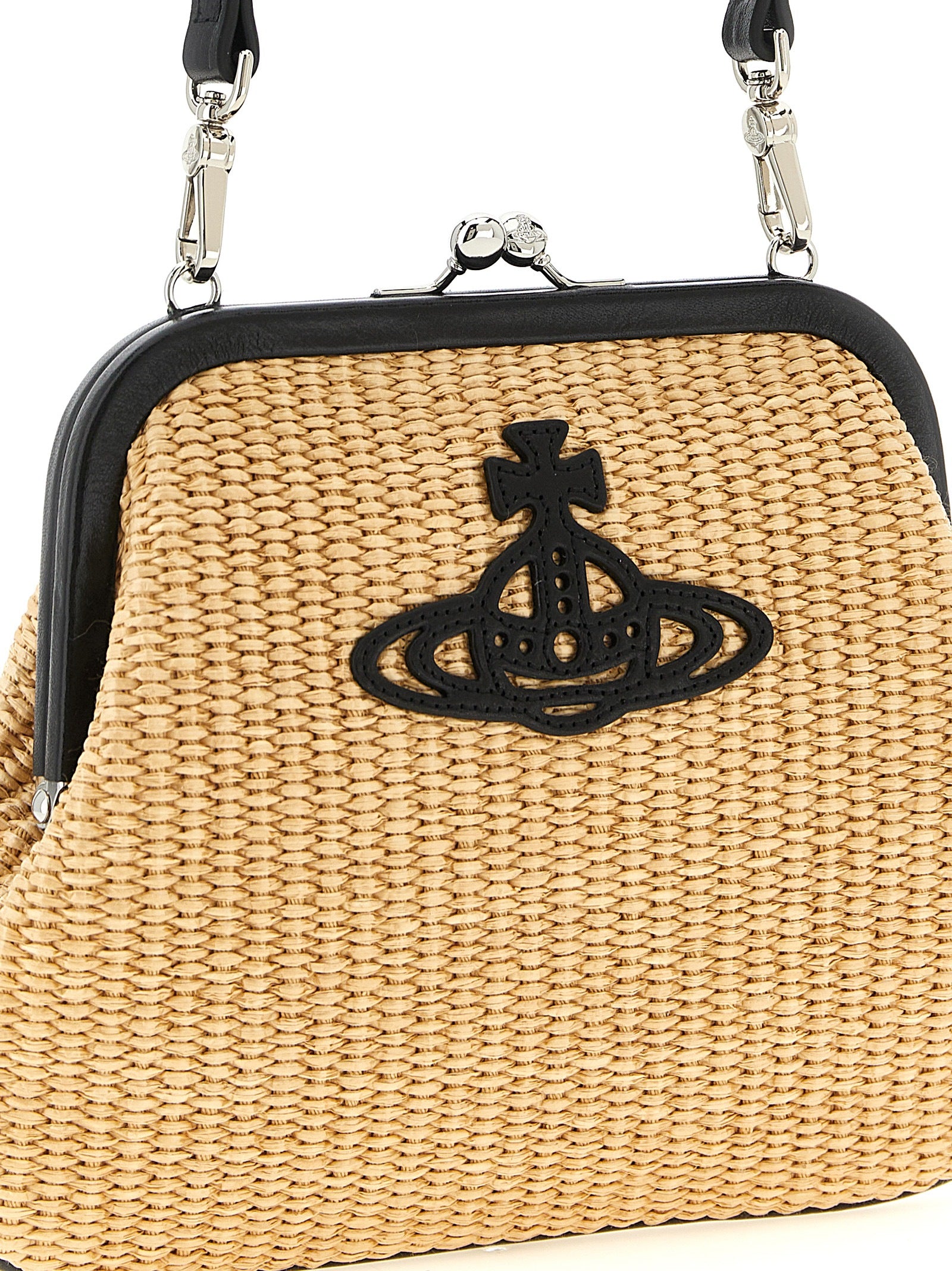 Discover the Vivienne Westwood Beige Cotton Clutch, a masterpiece of artisanal craftsmanship, blending luxury and elegance for the discerning individual.