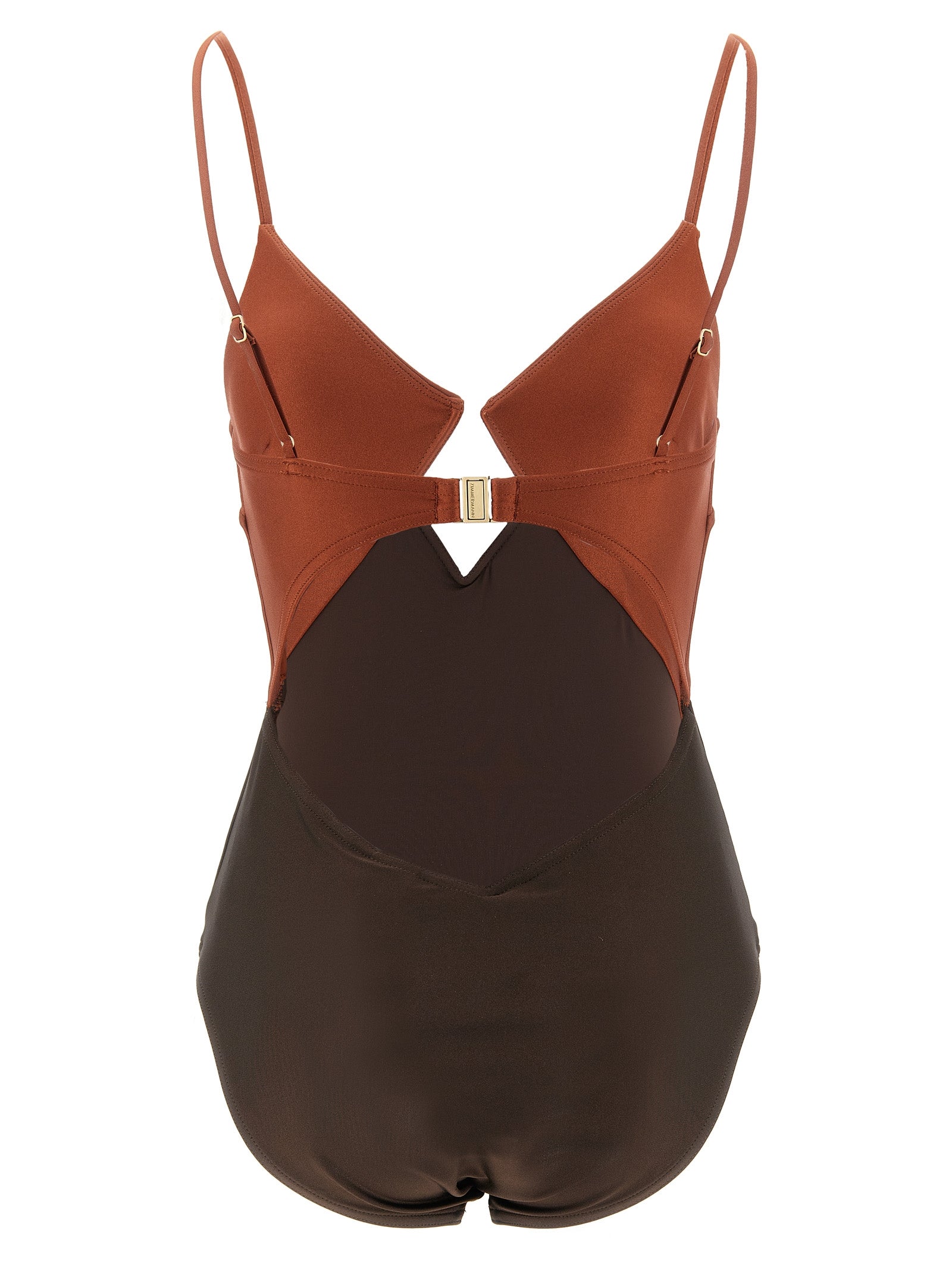 Elevate your swimwear collection with the Zimmermann Aster one-piece, crafted from luxurious stretch fabric for a stunning silhouette that exudes confidence and allure.