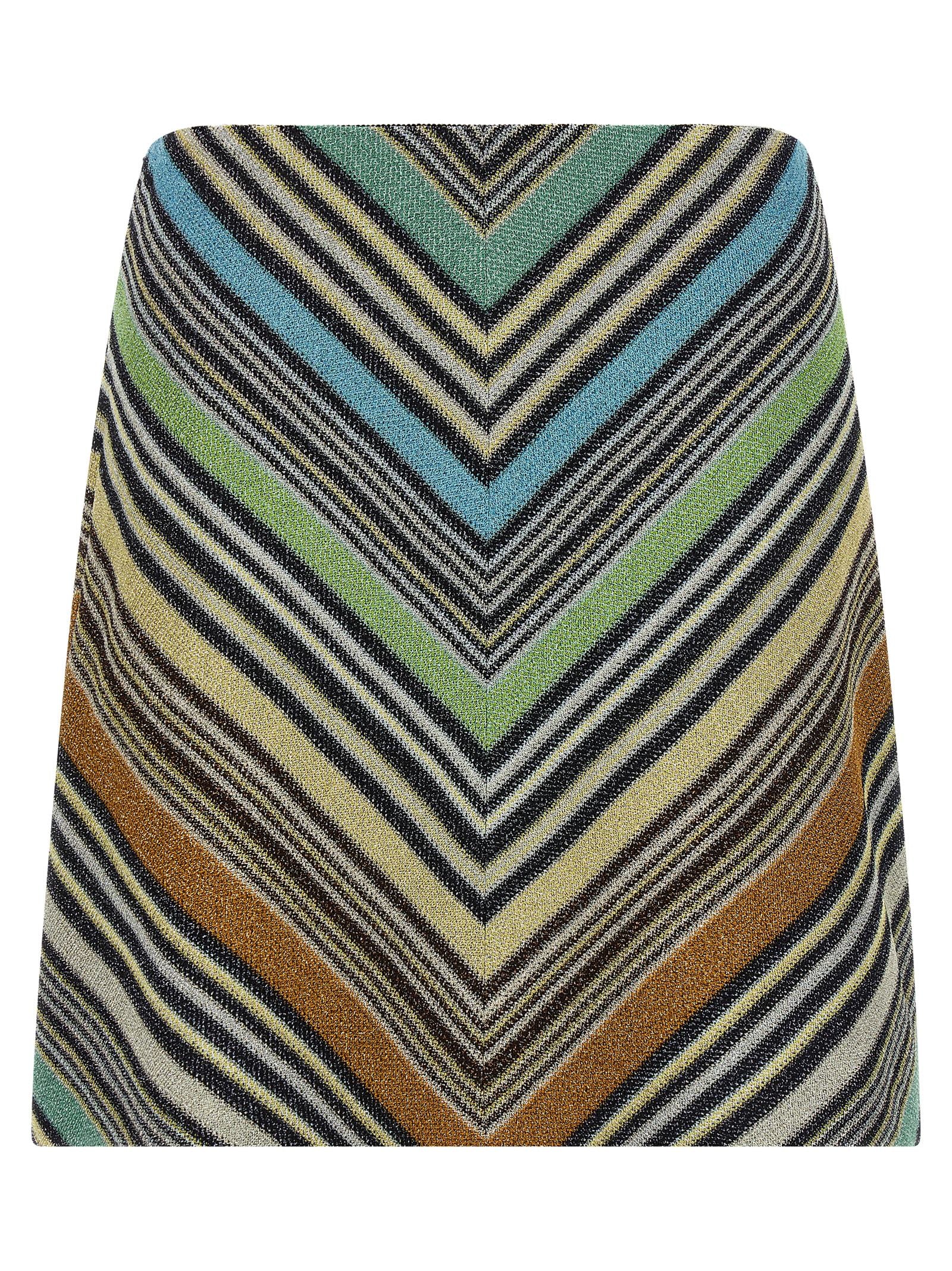 Experience the allure of Missoni's Multicolor Viscose Long Skirt, a masterpiece of haute couture crafted in Italy, blending luxurious viscose and metal for an exquisite silhouette.