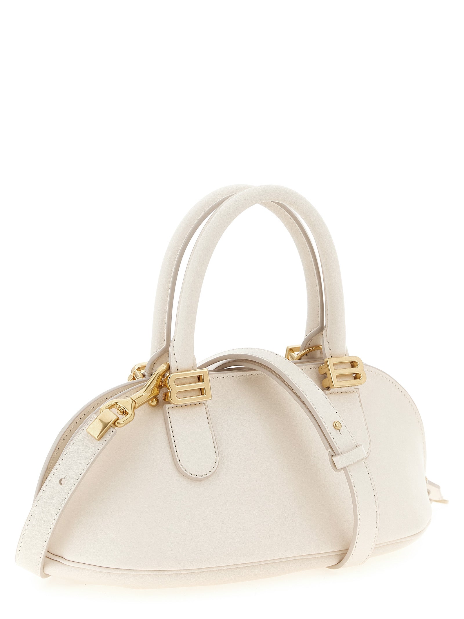 Elevate your style with the Balenciaga White Calfskin Handbag, a masterpiece of Italian craftsmanship in luxurious calfskin, perfect for the discerning connoisseur.