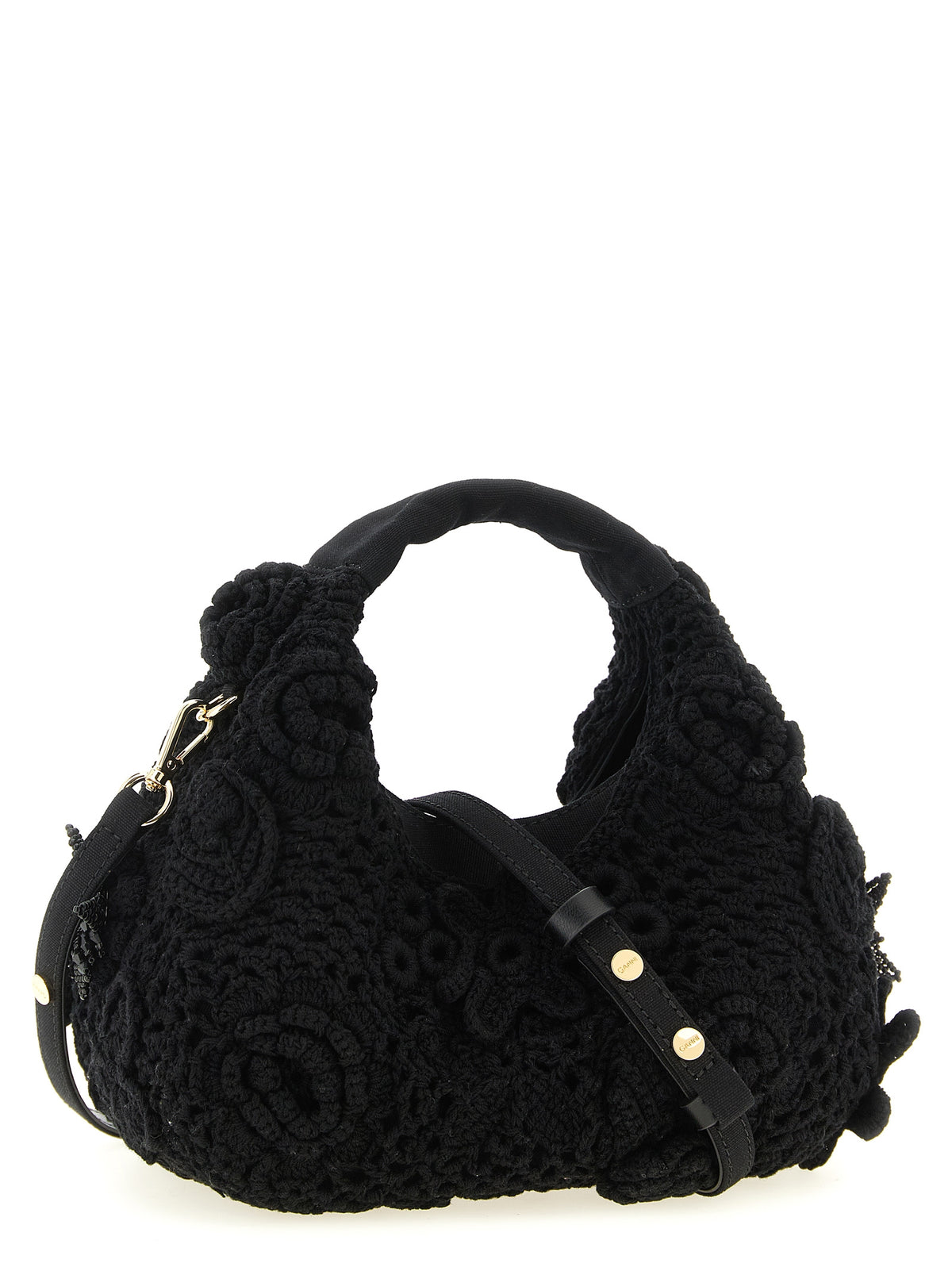 Ganni Mini Hobo Crochet Handbag - Exquisite Organic Cotton Elegance