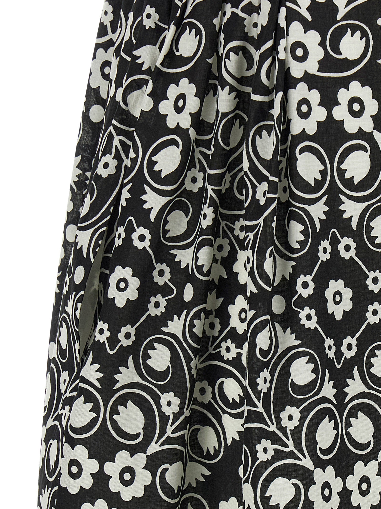 Max Mara Bicolor Cotton Long Dress - Timeless Mediterranean Elegance