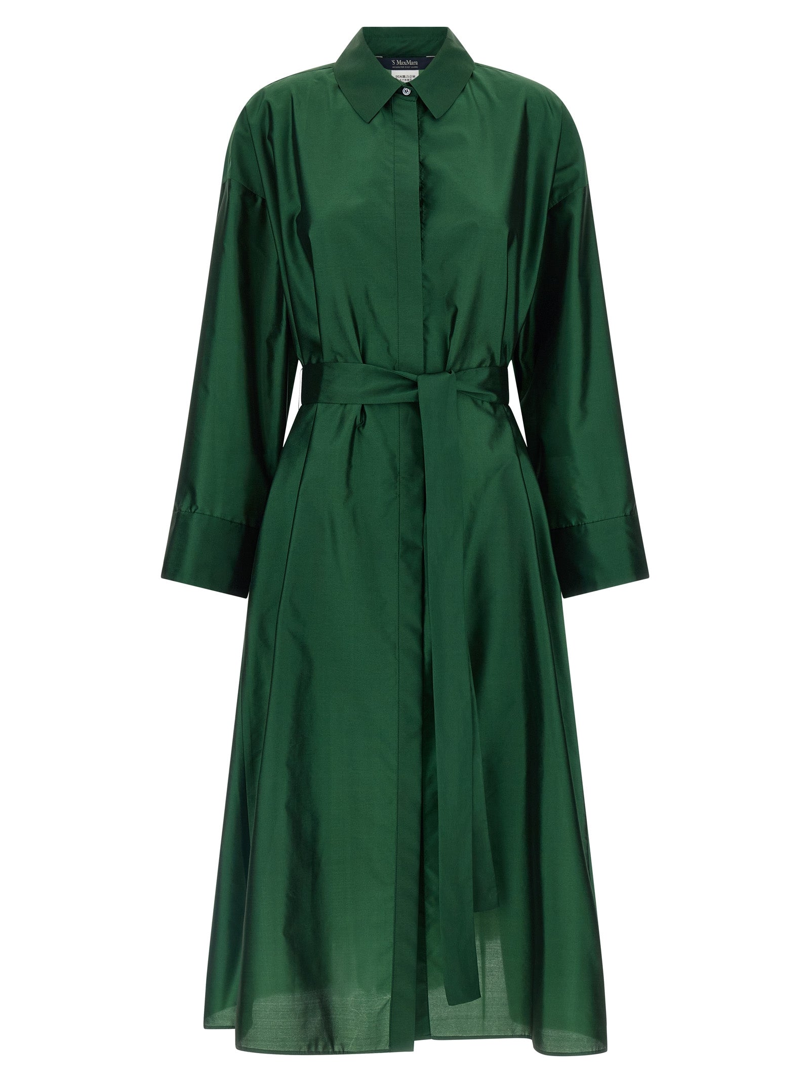 Elevate your style with the MAX MARA ‘S’ ‘SmmAnna’ midi dress, a luxurious blend of silk and polyester that embodies sophistication and timeless elegance.