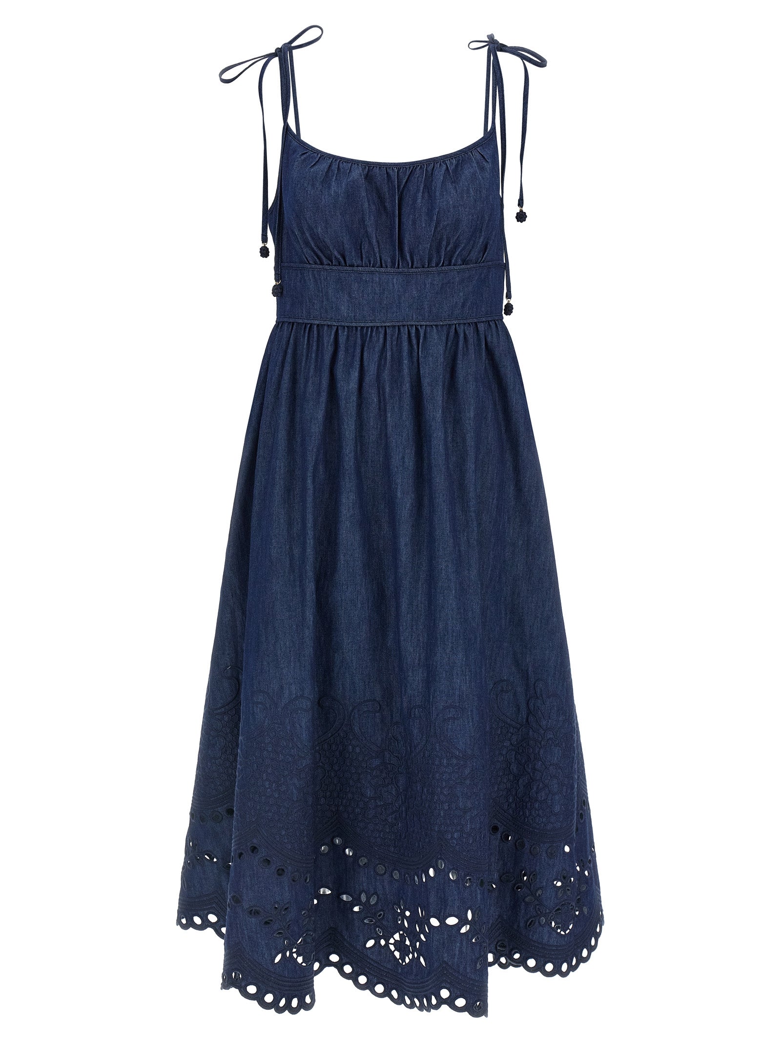 Zimmermann Blue Cotton Midi Dress - Timeless Luxury Elegance