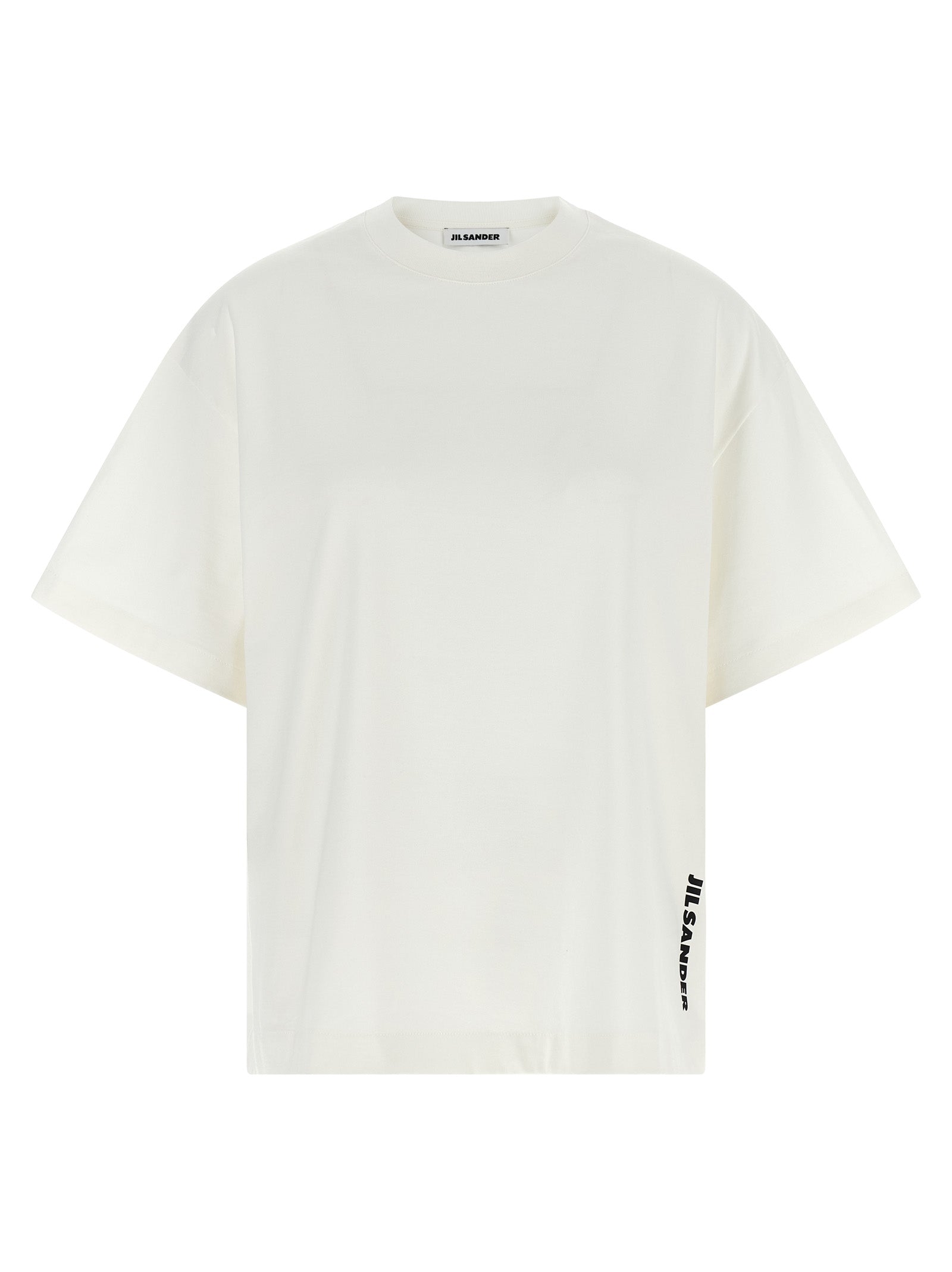 Discover the Jil Sander Bicolor Cotton T-Shirt, a masterpiece of Italian craftsmanship in pure cotton, embodying sophistication and effortless elegance for the discerning wardrobe.