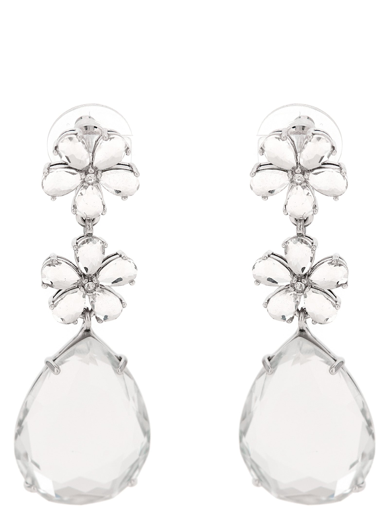 Elevate your elegance with Self-Portrait's Silver Brass Earrings, a stunning fusion of bold design and exquisite craftsmanship, perfect for any sophisticated occasion.