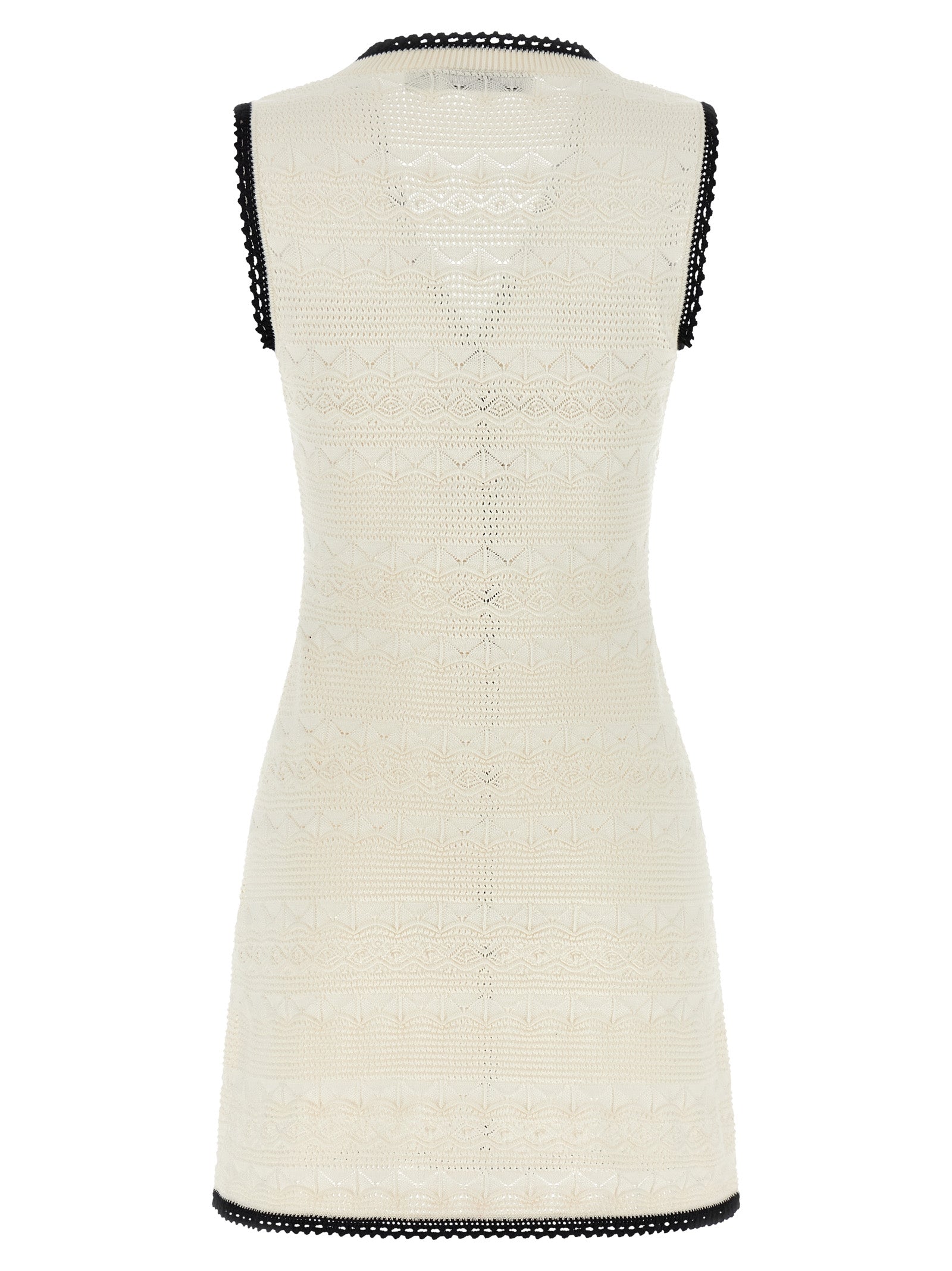Self-Portrait Bicolor Cotton Short Dress - Timeless Elegance