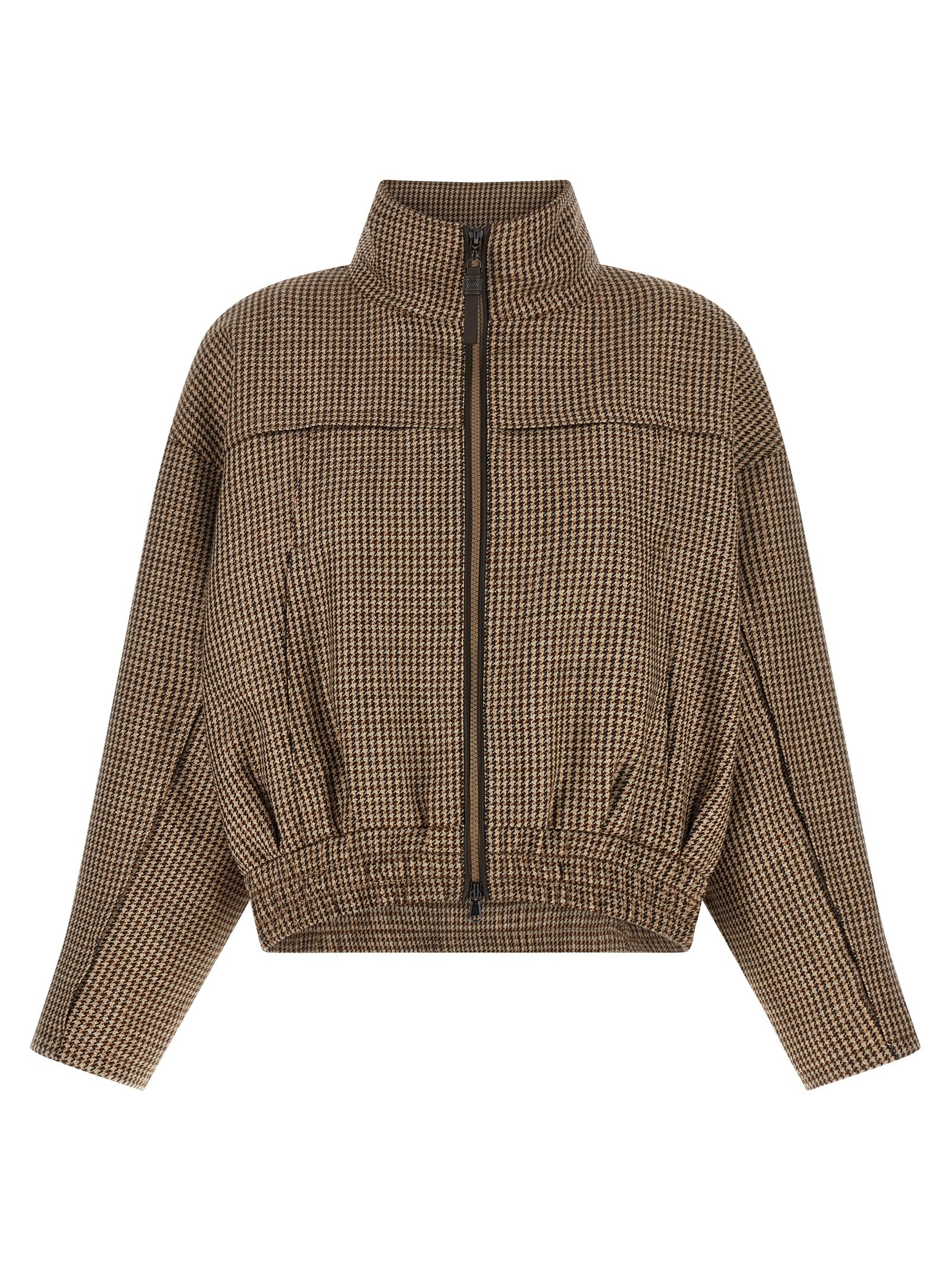 Indulge in the exquisite Brunello Cucinelli Brown Virgin Wool Jacket, a masterpiece of Italian craftsmanship, blending luxury with timeless elegance for the discerning wardrobe.
