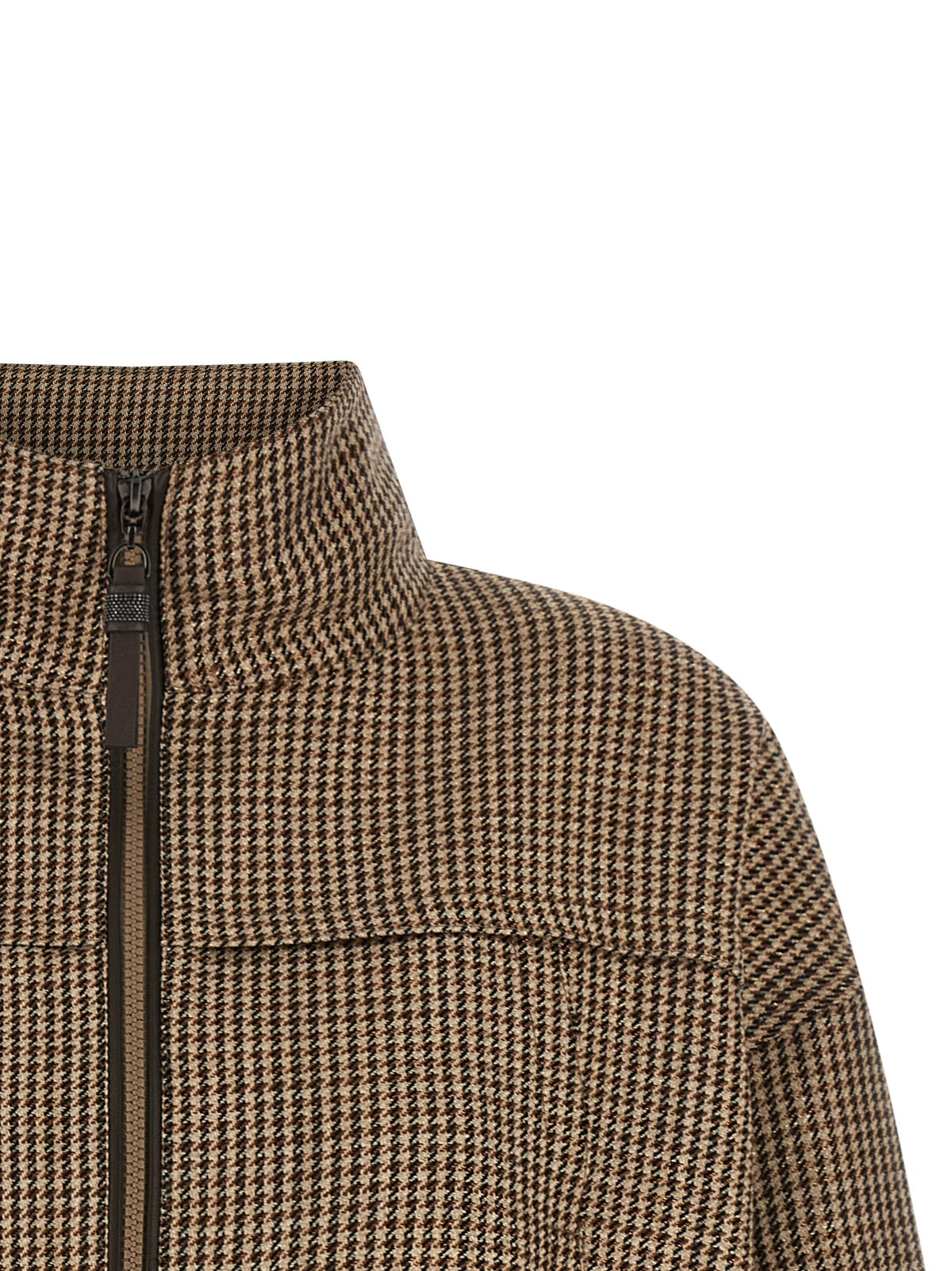 Indulge in the Brunello Cucinelli Brown Virgin Wool Jacket, a masterpiece of Italian craftsmanship, blending luxury and sophistication for the discerning wardrobe.