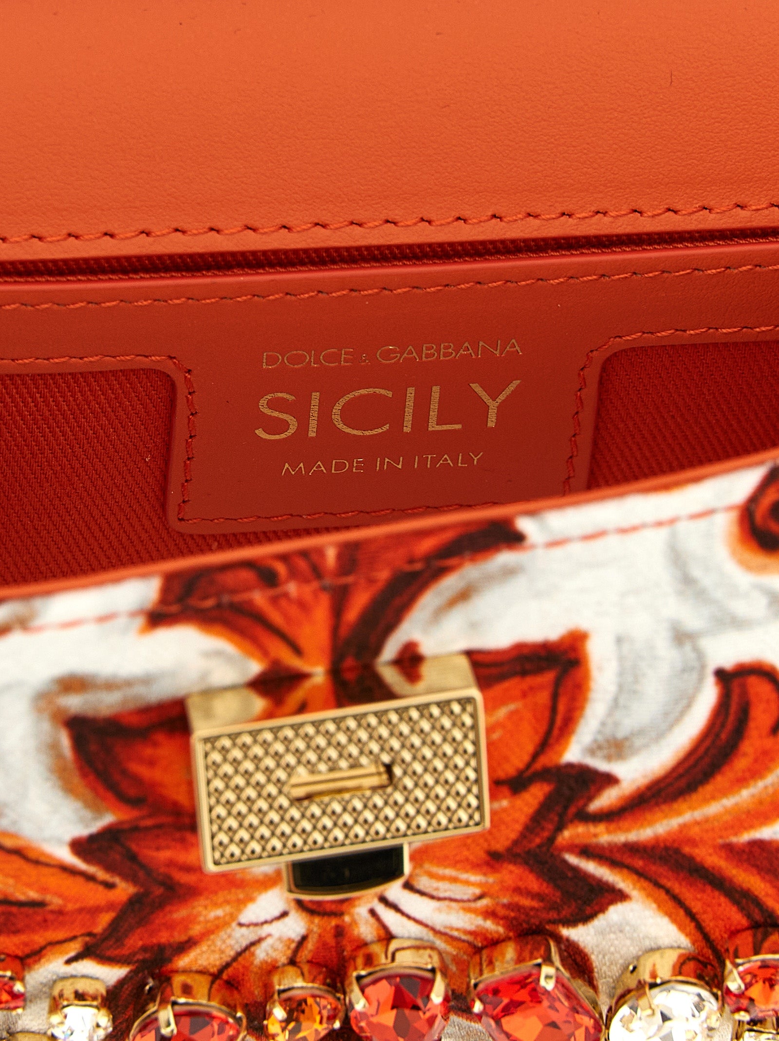 Dolce & Gabbana Orange Cotton Handbag - Exquisite Italian Luxury