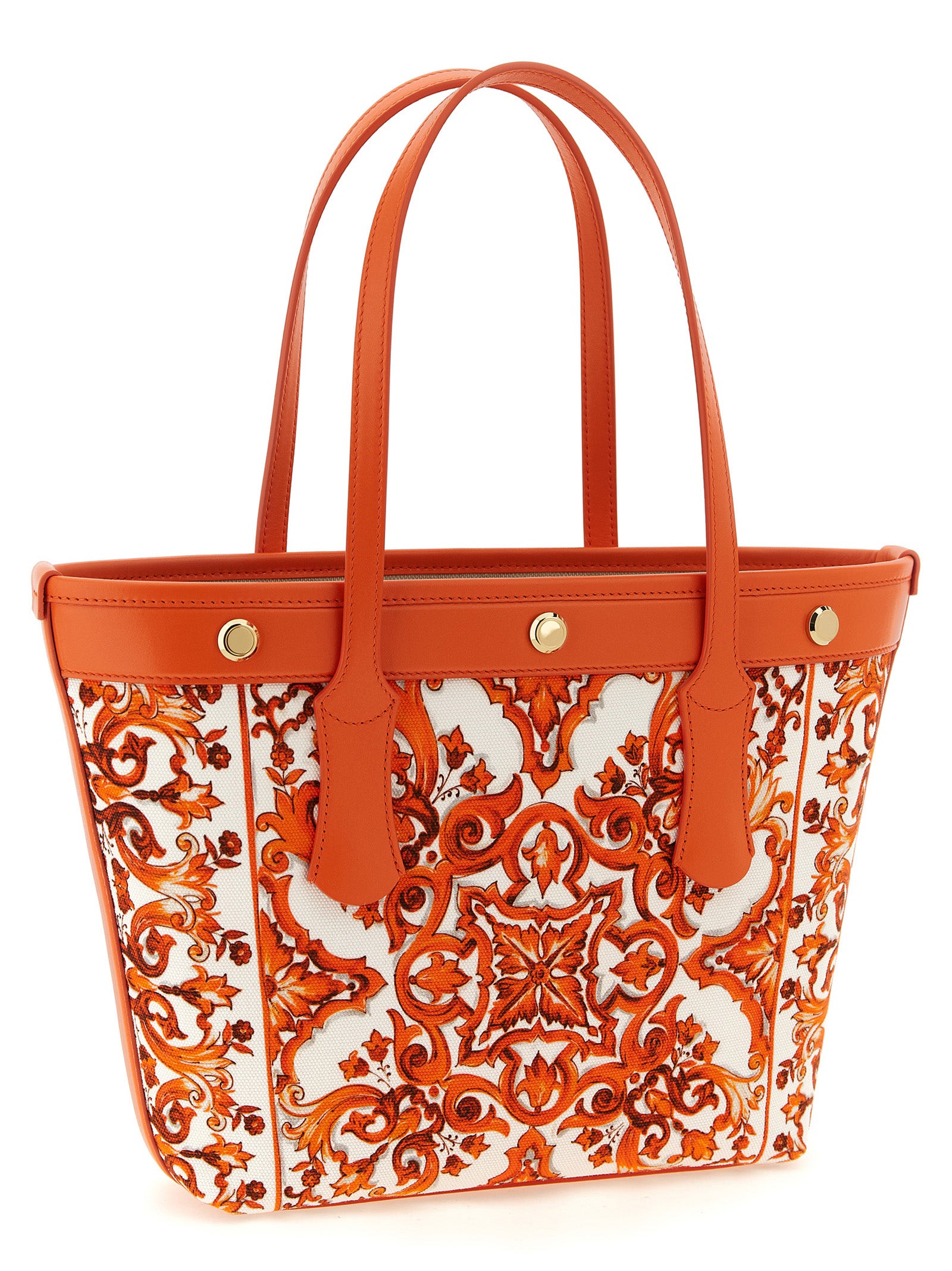 Elevate your style with the Dolce & Gabbana Orange Cotton Tote Bag, a luxurious blend of artistry and functionality, perfect for the discerning connoisseur.