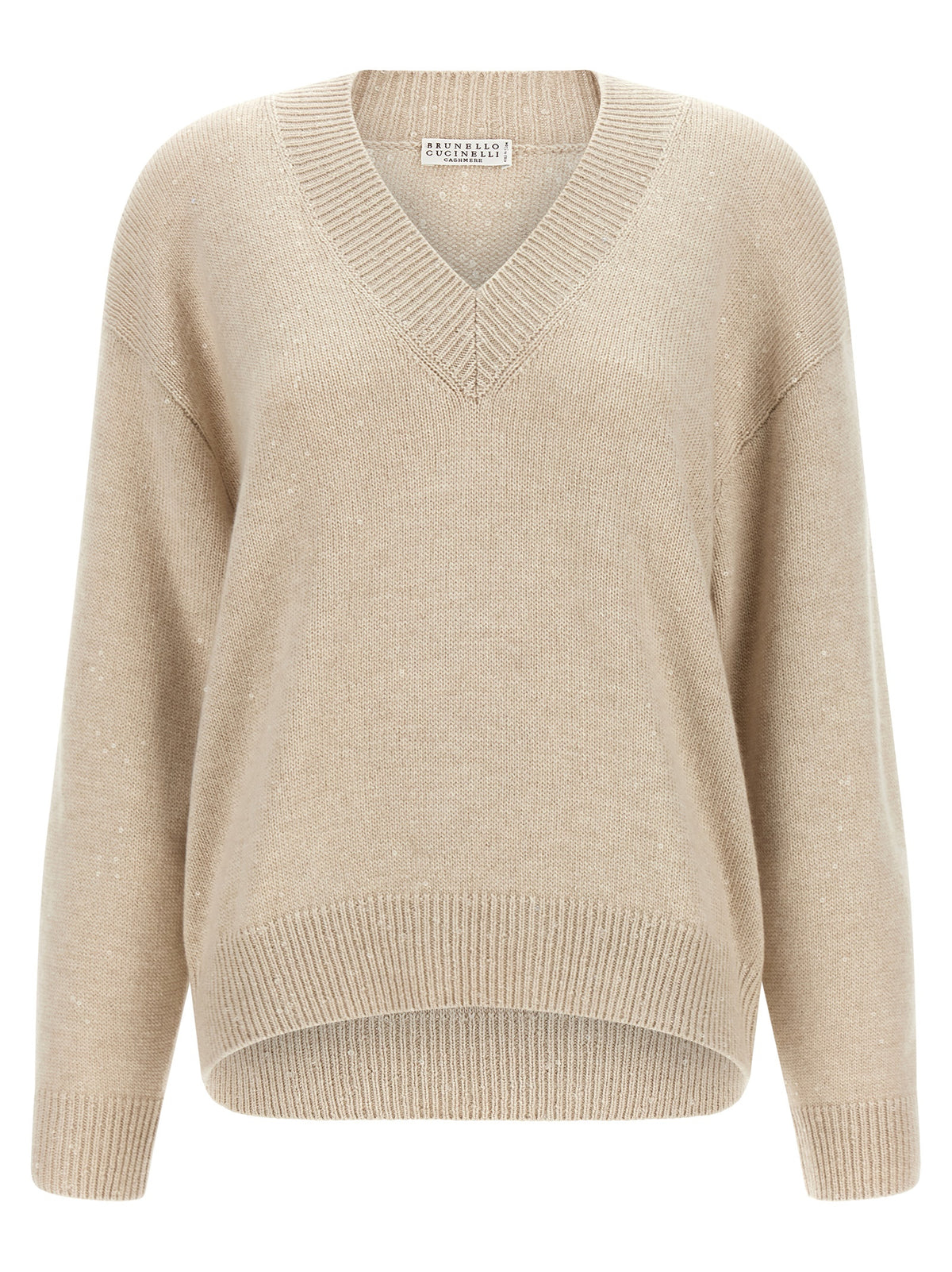 Indulge in the sophistication of the Brunello Cucinelli Beige Cashmere Cardigan, a luxurious blend of cashmere and silk, exuding timeless elegance for every occasion.