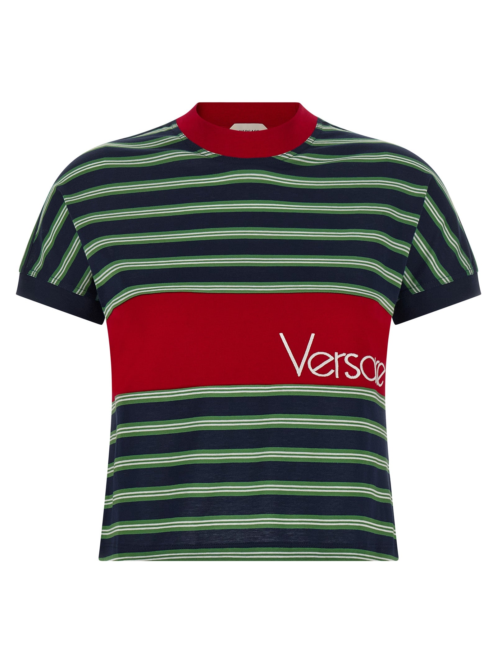 Versace Multicolor Cotton T-Shirt - Timeless Luxury Essential