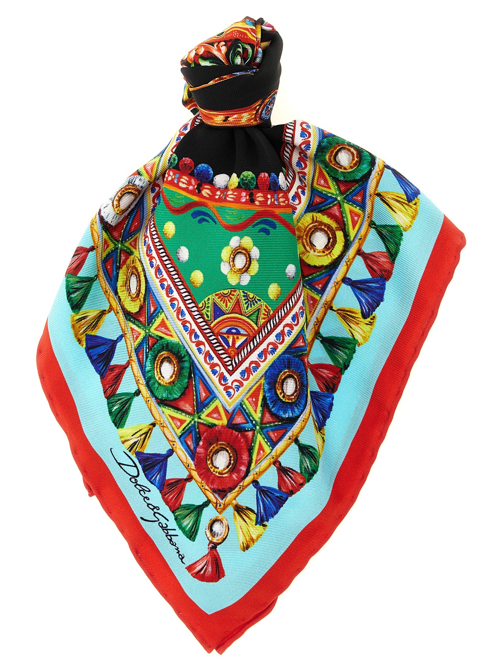 Indulge in the exquisite allure of the Dolce & Gabbana Multicolor Silk Scarf, a vibrant testament to Italian artistry and bold elegance, perfect for elevating any ensemble.
