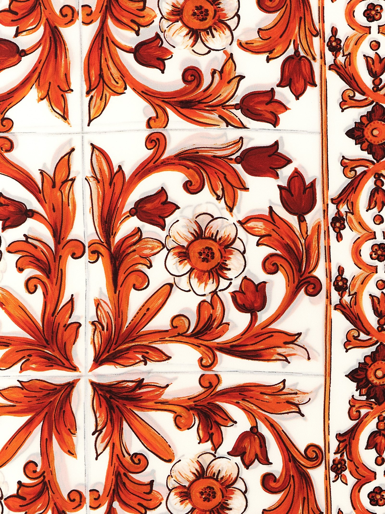 Dolce & Gabbana Orange Silk Foulard