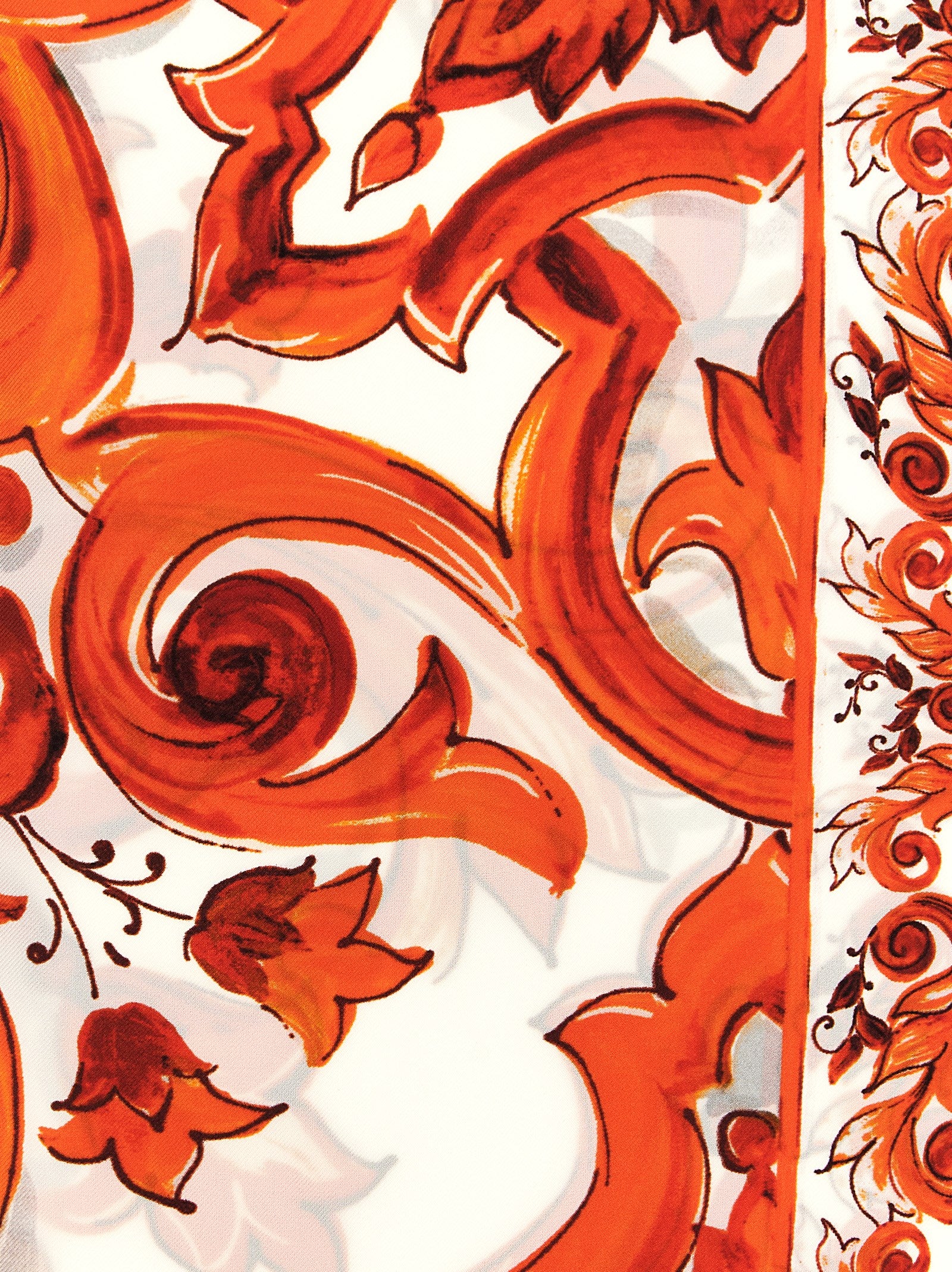 Dolce & Gabbana Orange Silk Foulard