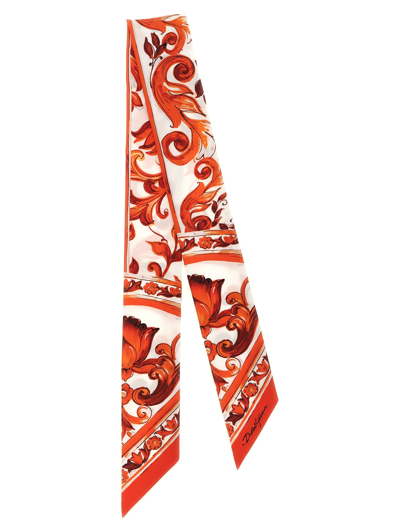 Dolce & Gabbana Orange Silk Foulard