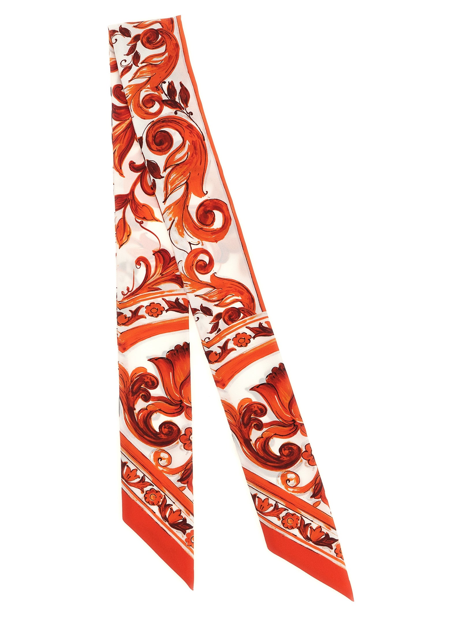 Dolce & Gabbana Orange Silk Foulard - Exquisite Luxury Accessory