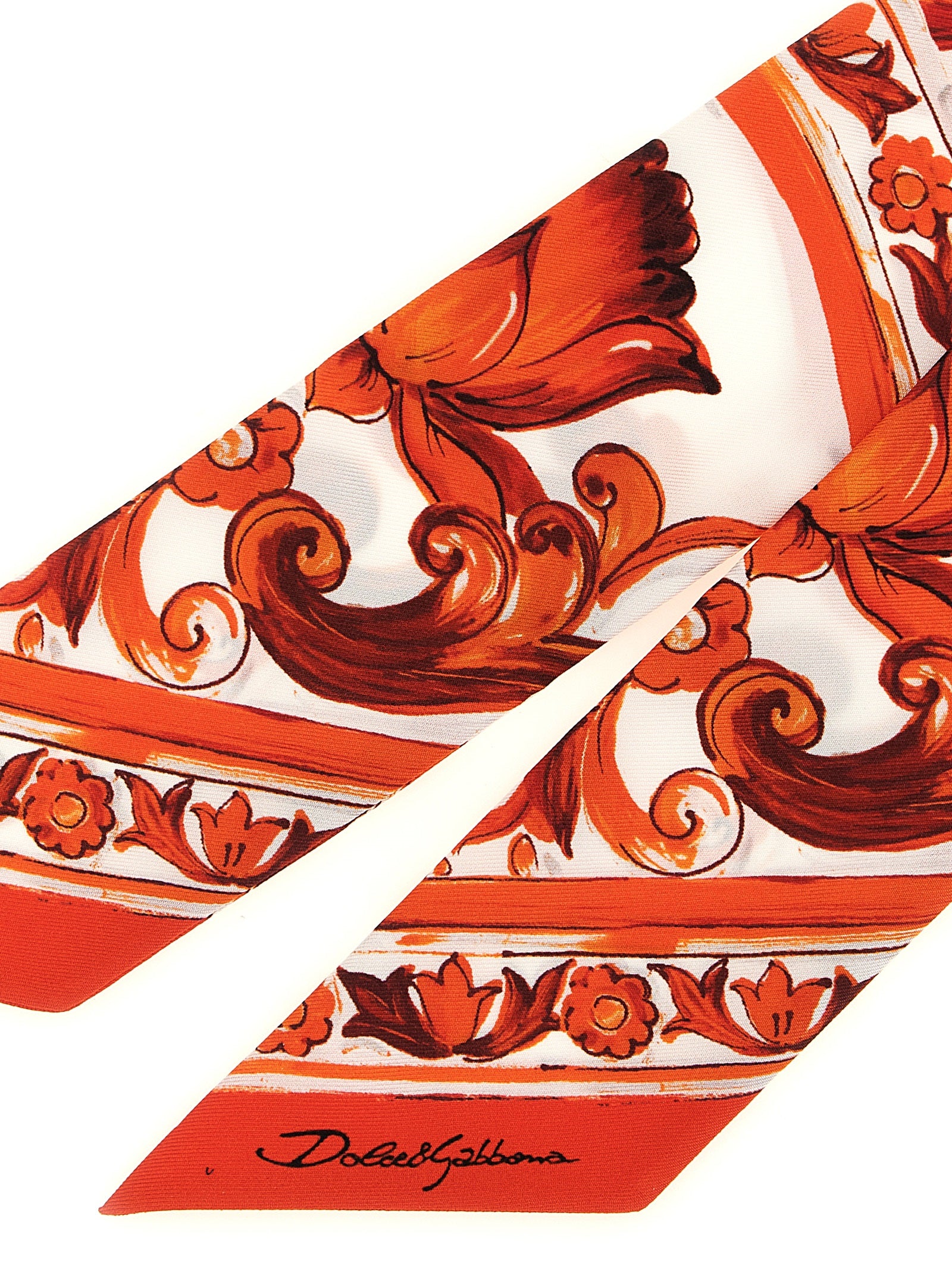 Dolce & Gabbana Orange Silk Foulard