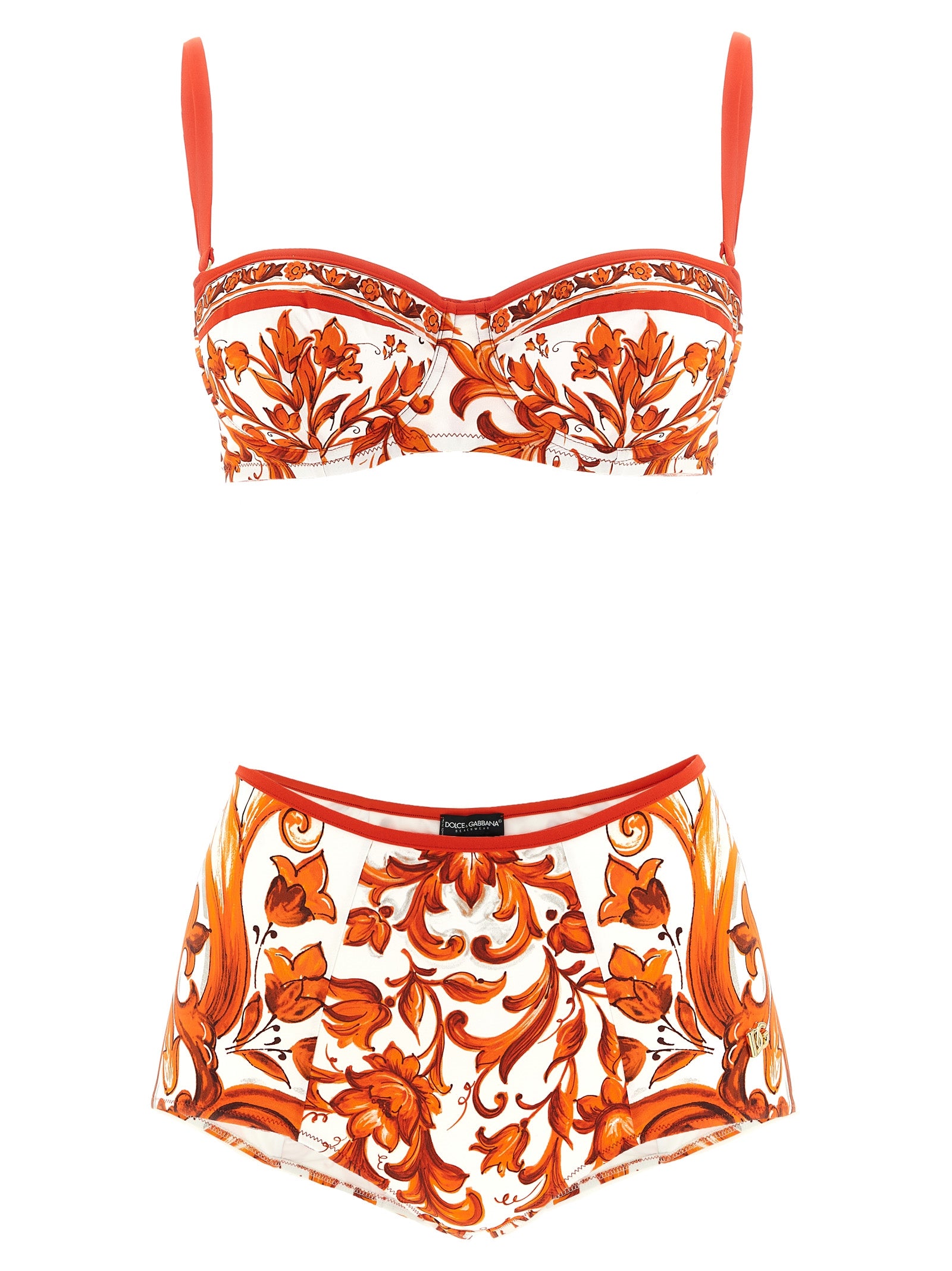 Dolce & Gabbana Orange Polyamide Bikini - Exquisite Luxury Swimwear