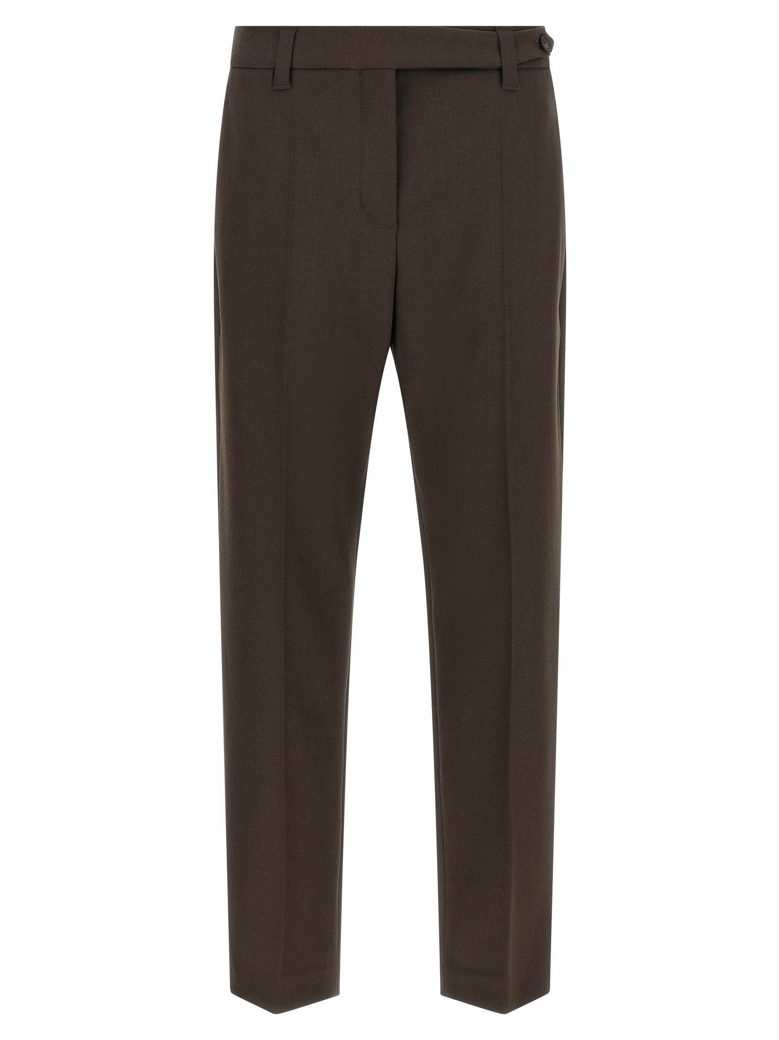 Brunello Cucinelli Brown Virgin Wool Dress Pants - Timeless Luxury