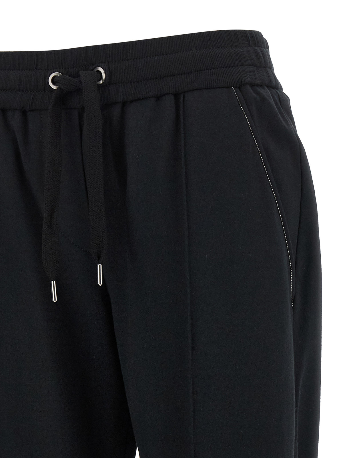 Brunello Cucinelli Black Cotton Joggers - Effortless Luxury Elegance