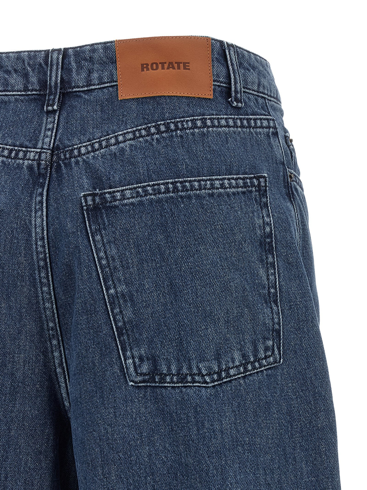 ROTATE BIRGER CHRISTENSEN Relaxed Fit Blue Organic Cotton Jeans