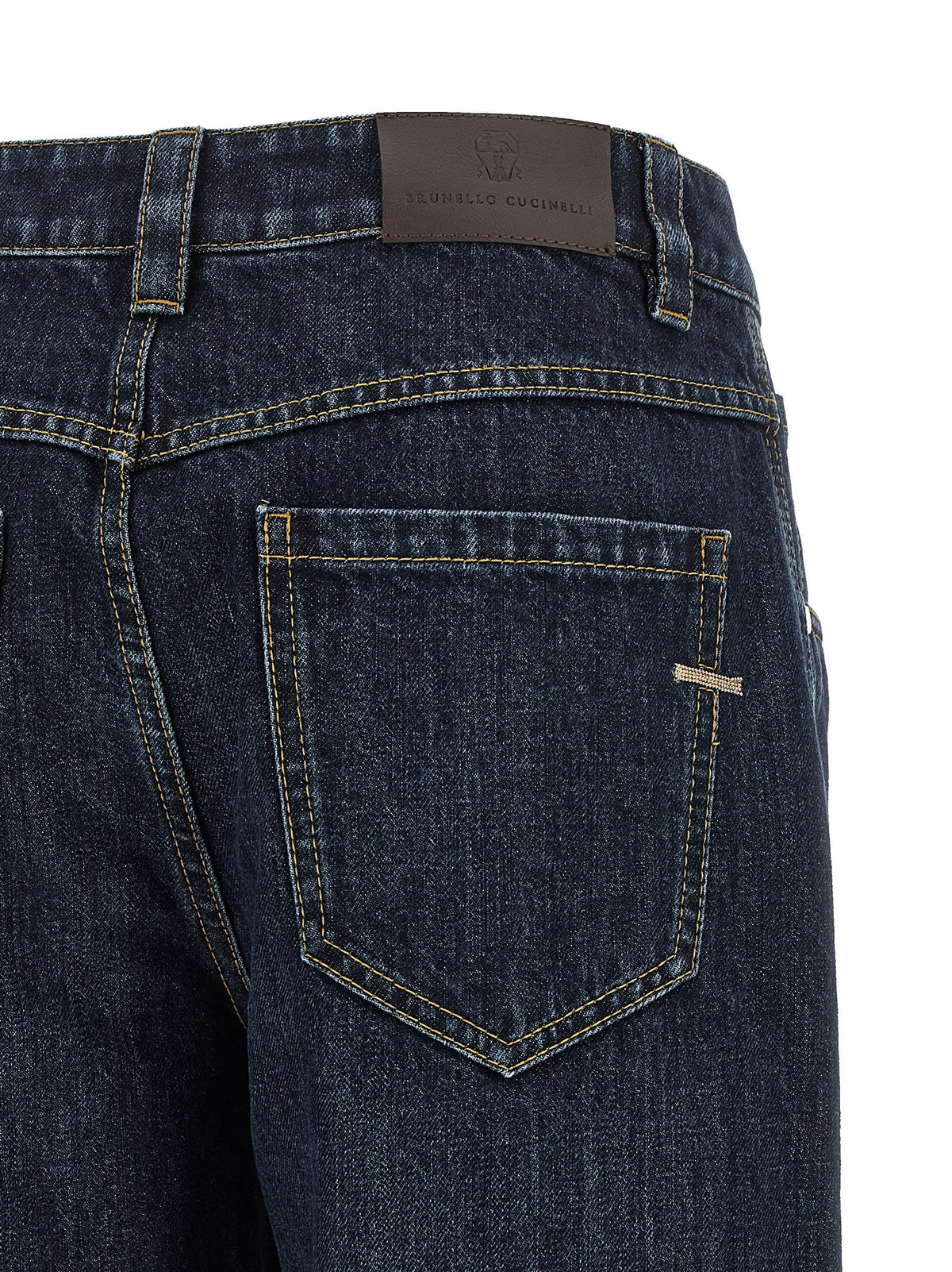 Brunello Cucinelli Blue Cotton Straight-Leg Jeans - Timeless Luxury