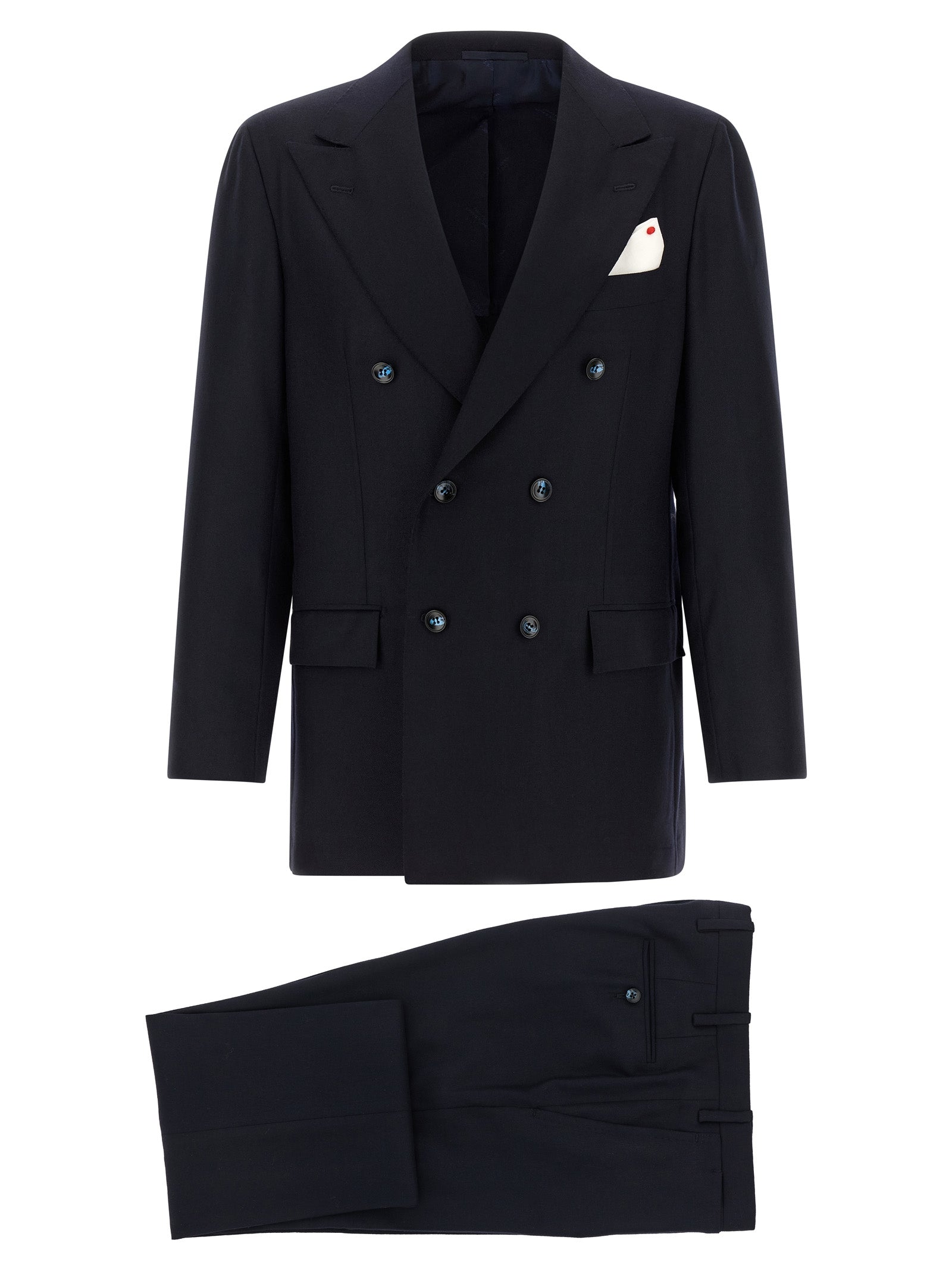 Kiton Blue Virgin Wool Two-Piece Suit - Tailored Luxury Elegance