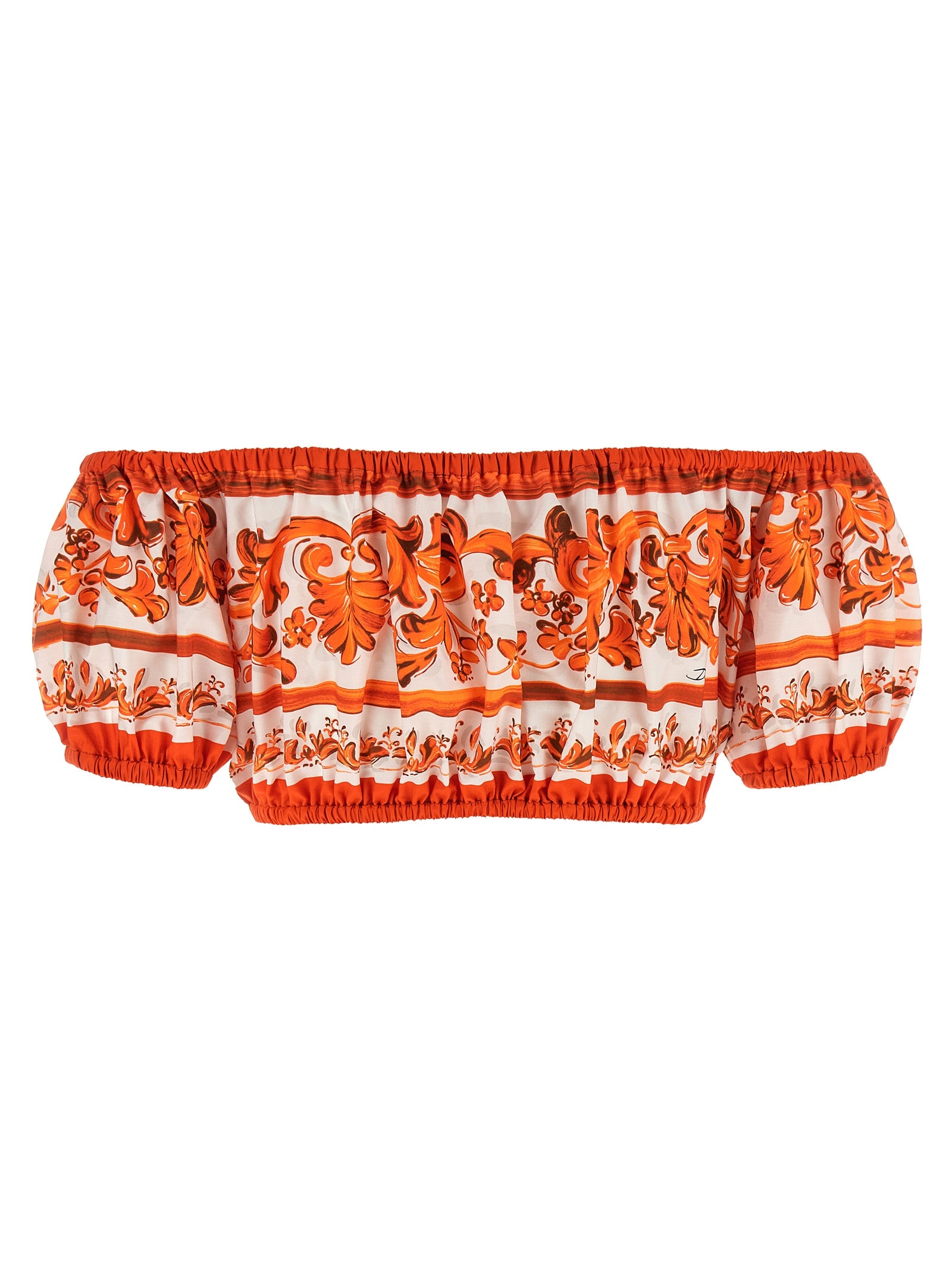 Indulge in the exquisite Dolce & Gabbana Orange Cotton Blouse, a luxurious statement piece crafted from 100% cotton, embodying Italian artistry and timeless elegance.