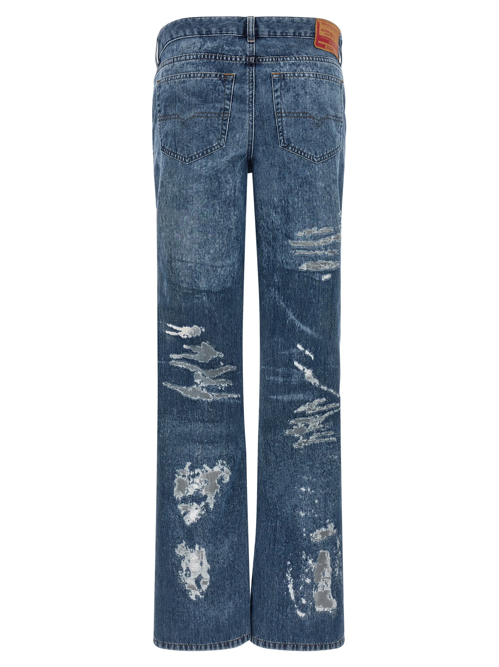 Diesel Blue Cotton Flared Jeans