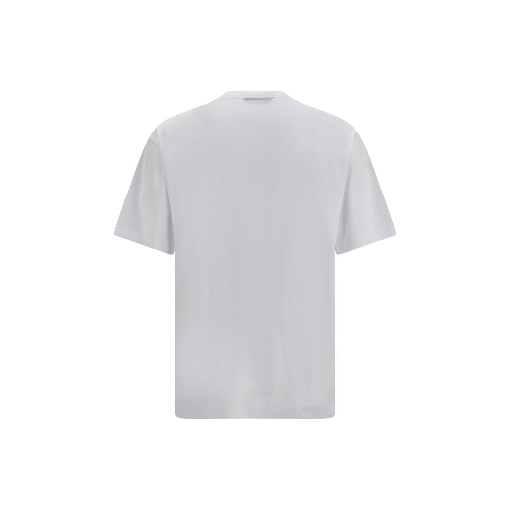 Indulge in the Gucci White Cotton T-Shirt, a luxury essential crafted from soft cotton, embodying timeless elegance and sophistication for the discerning fashion connoisseur.